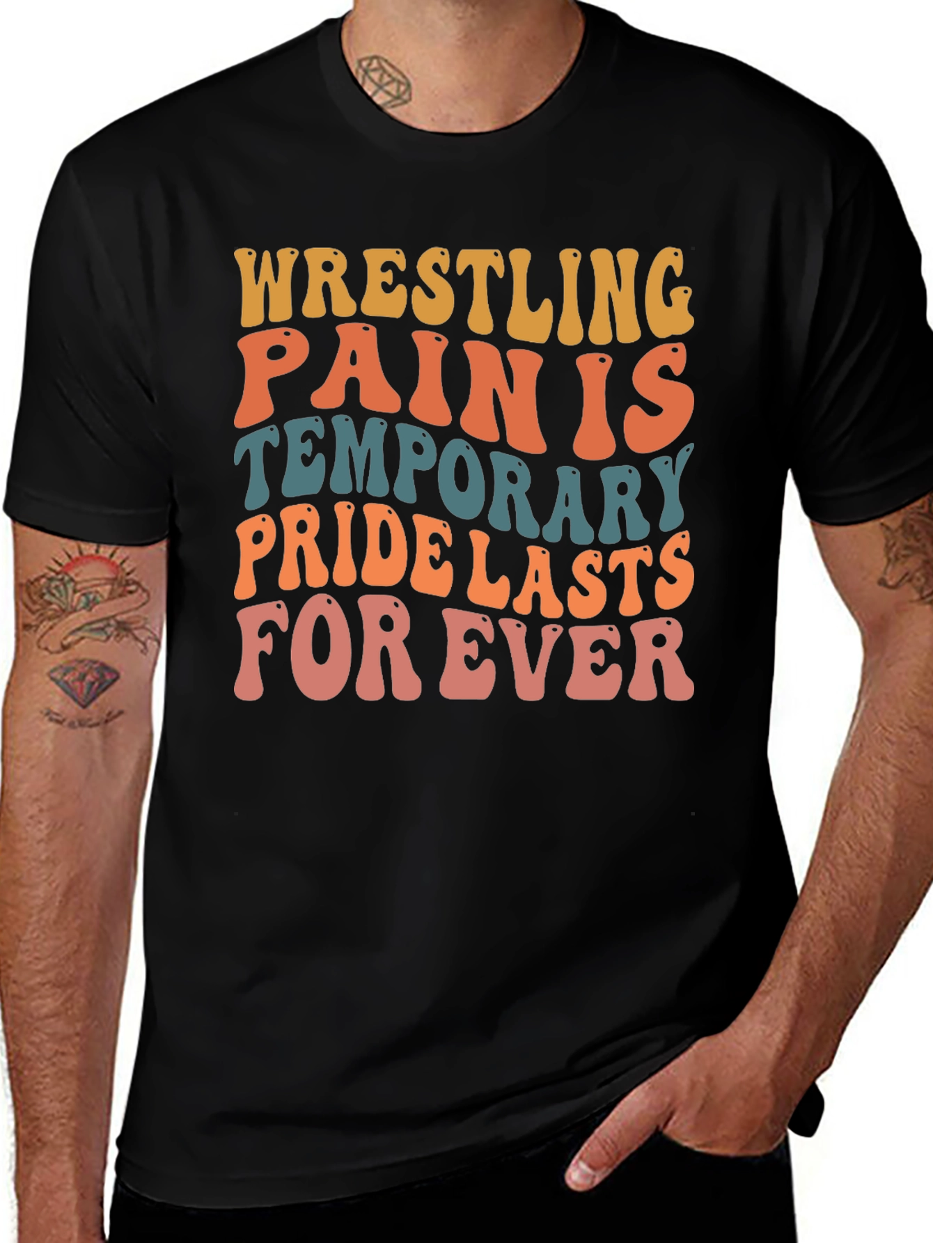 Wrestling Pain is Temporary Graphic Tee