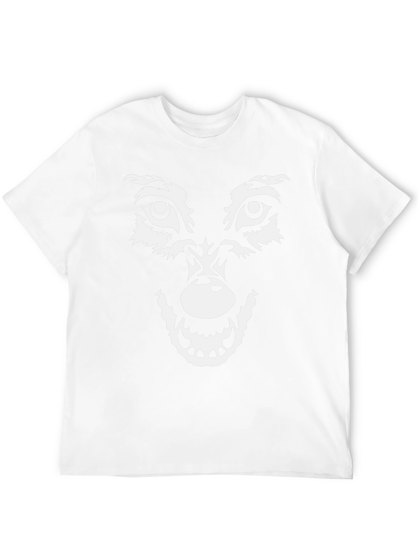 Wolf Face Graphic T-Shirt - Black