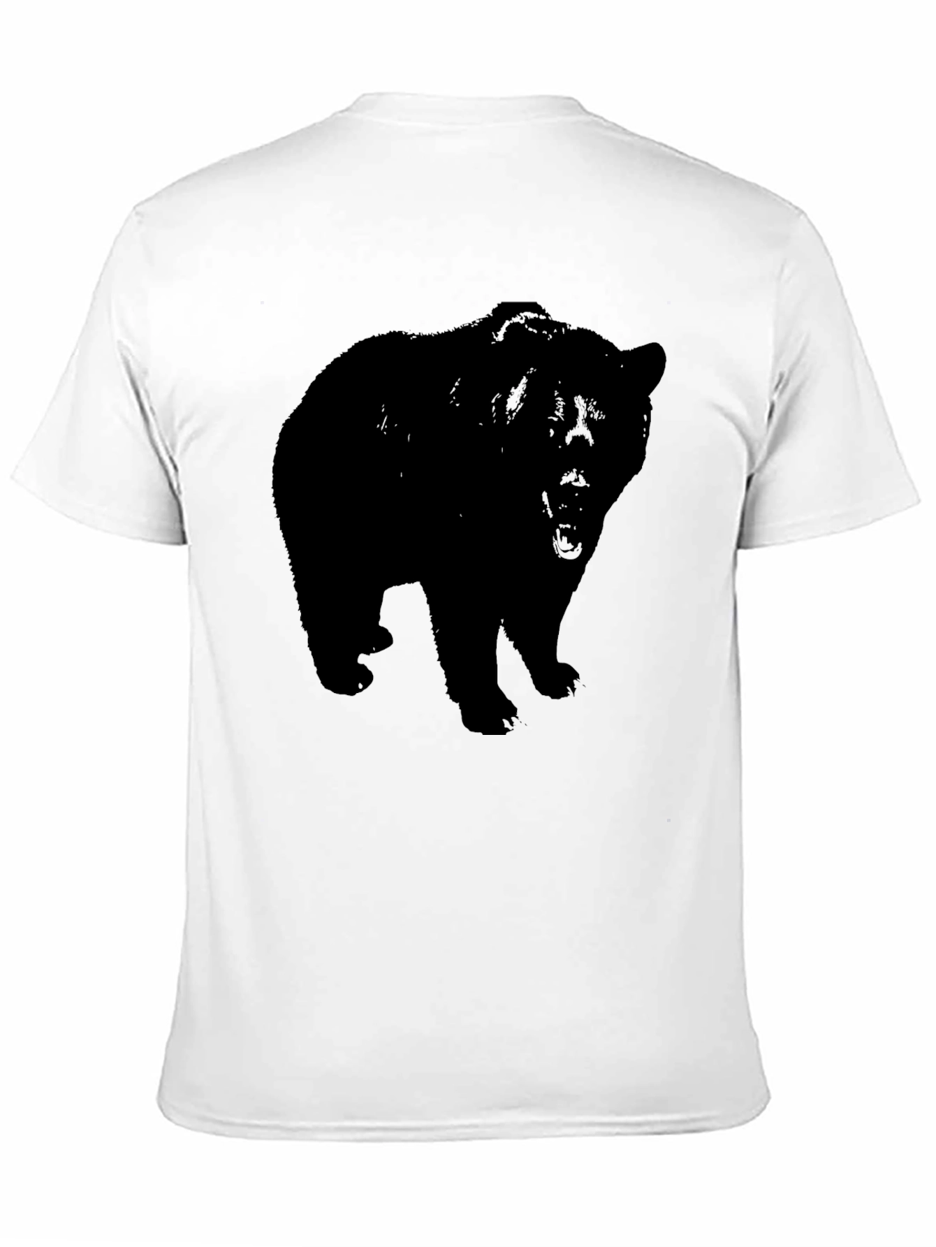 Mens Black Bear Graphic Print T-Shirt