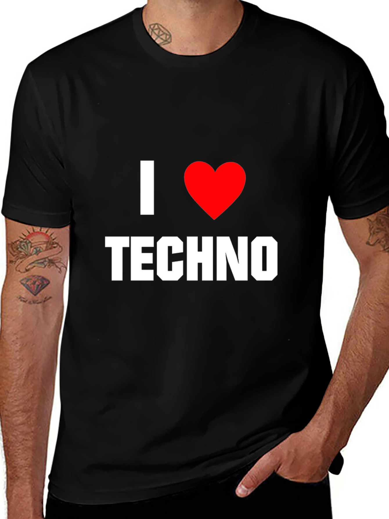 I Love Techno T-Shirt - Graphic Music Tee
