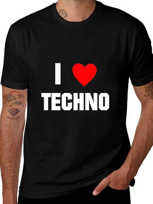 I Love Techno T-Shirt - Graphic Music Tee