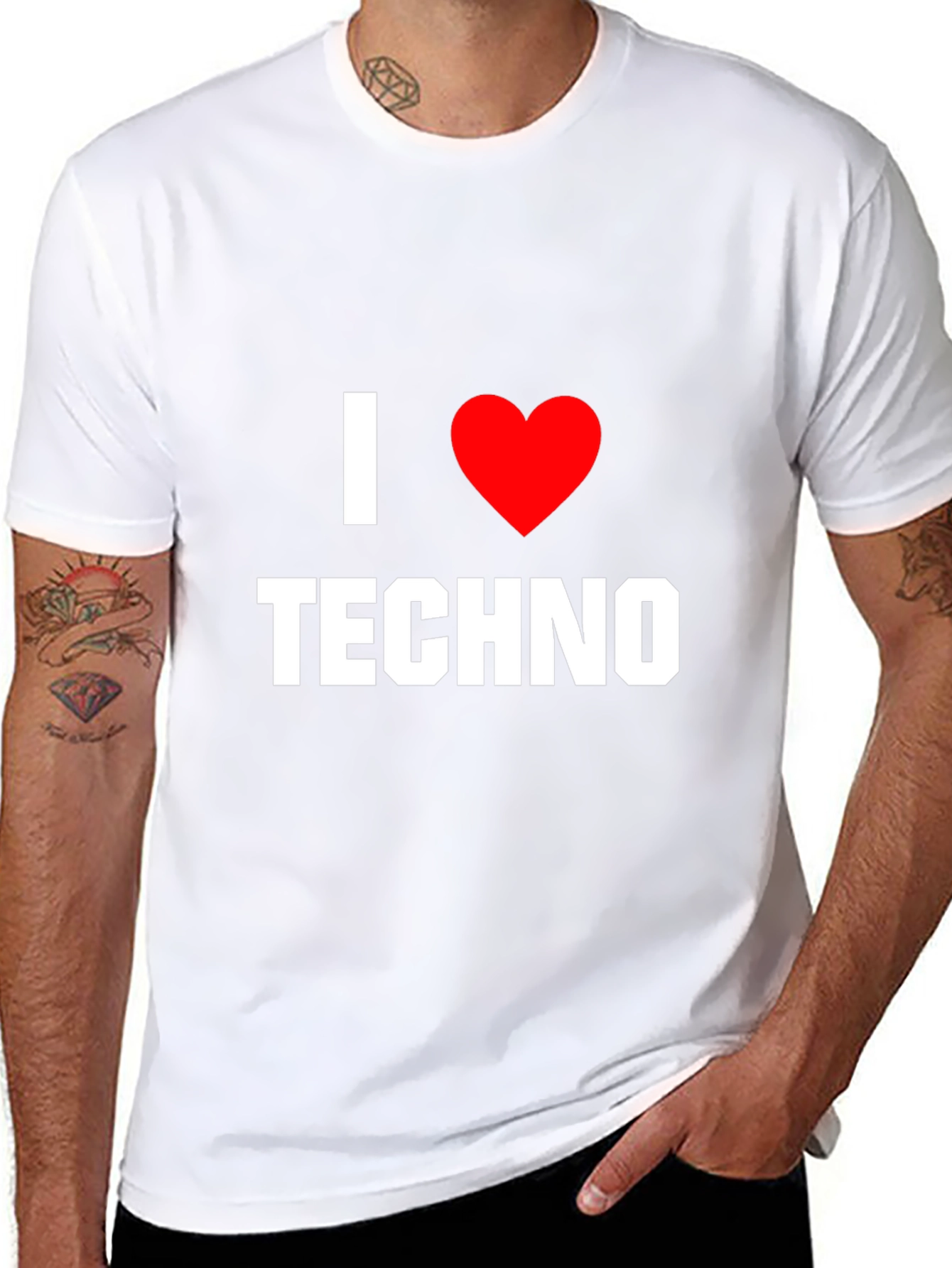 I Love Techno T-Shirt - Graphic Music Tee