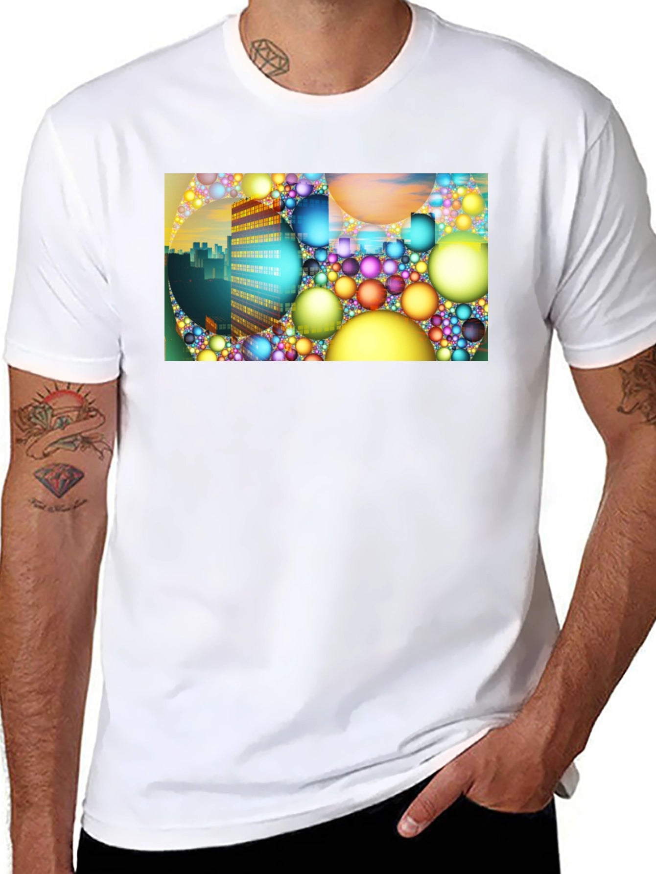 Abstract Cityscape Graphic Tee