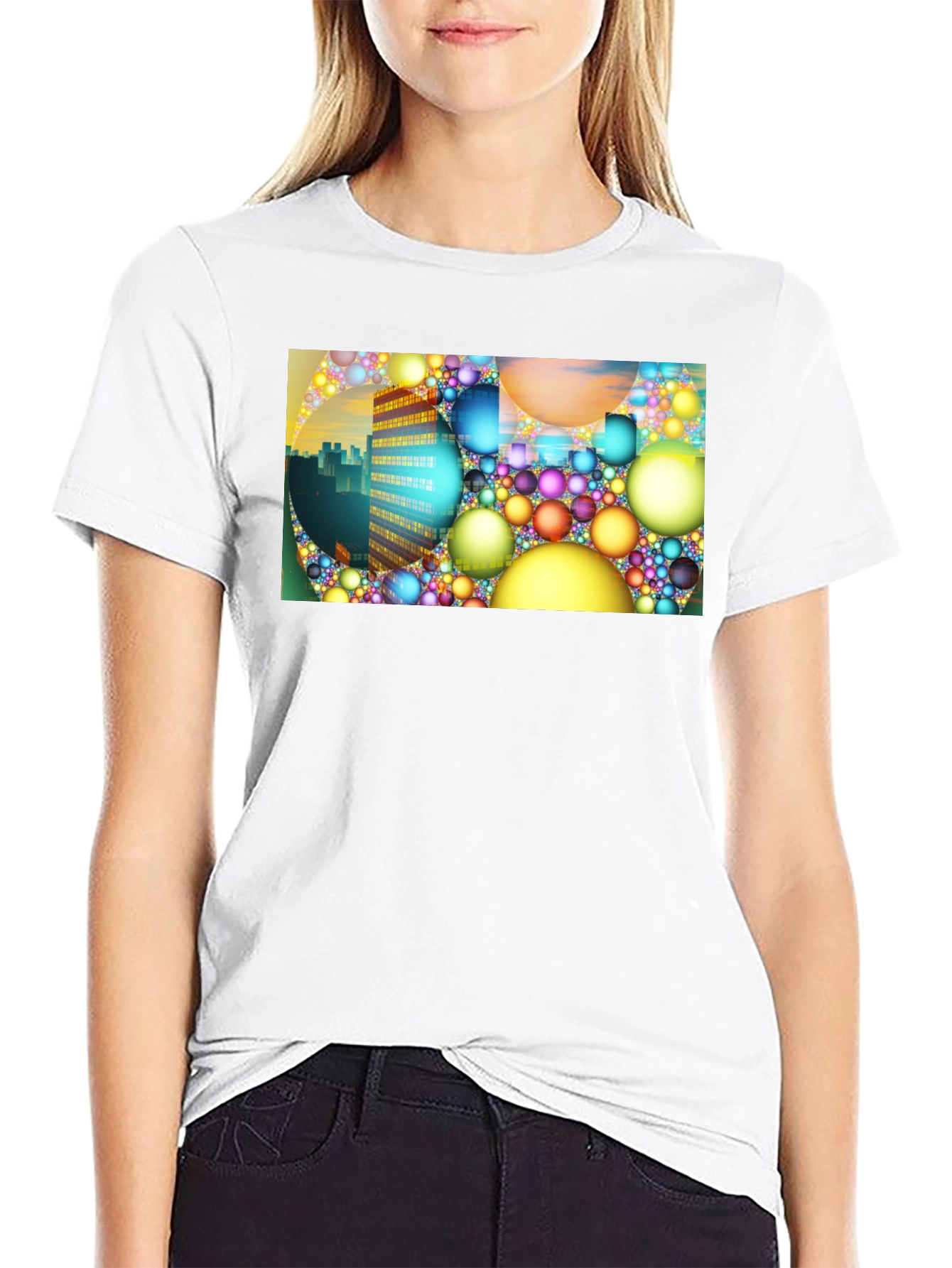 Abstract Cityscape Graphic Tee