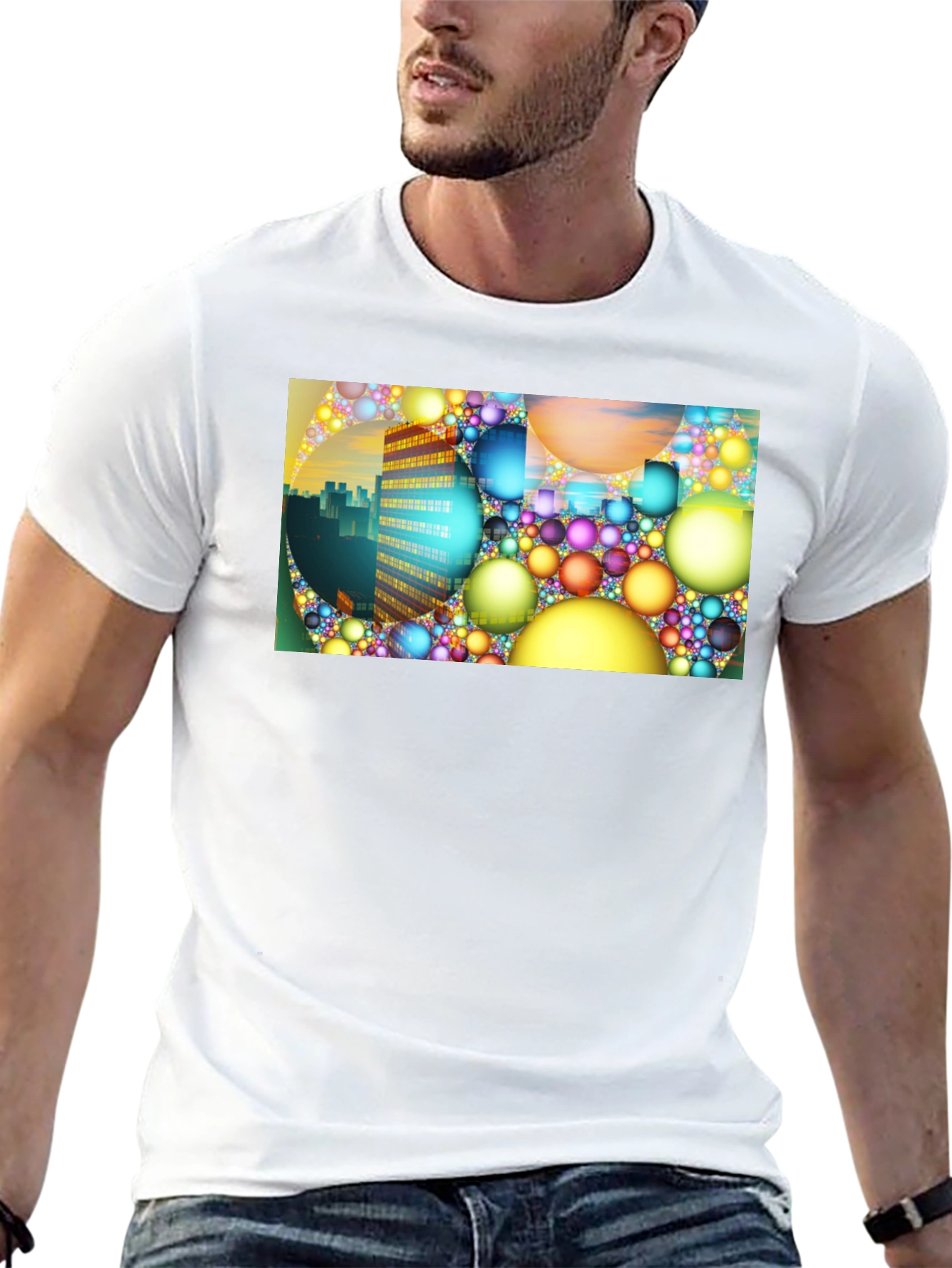 Abstract Cityscape Graphic Tee