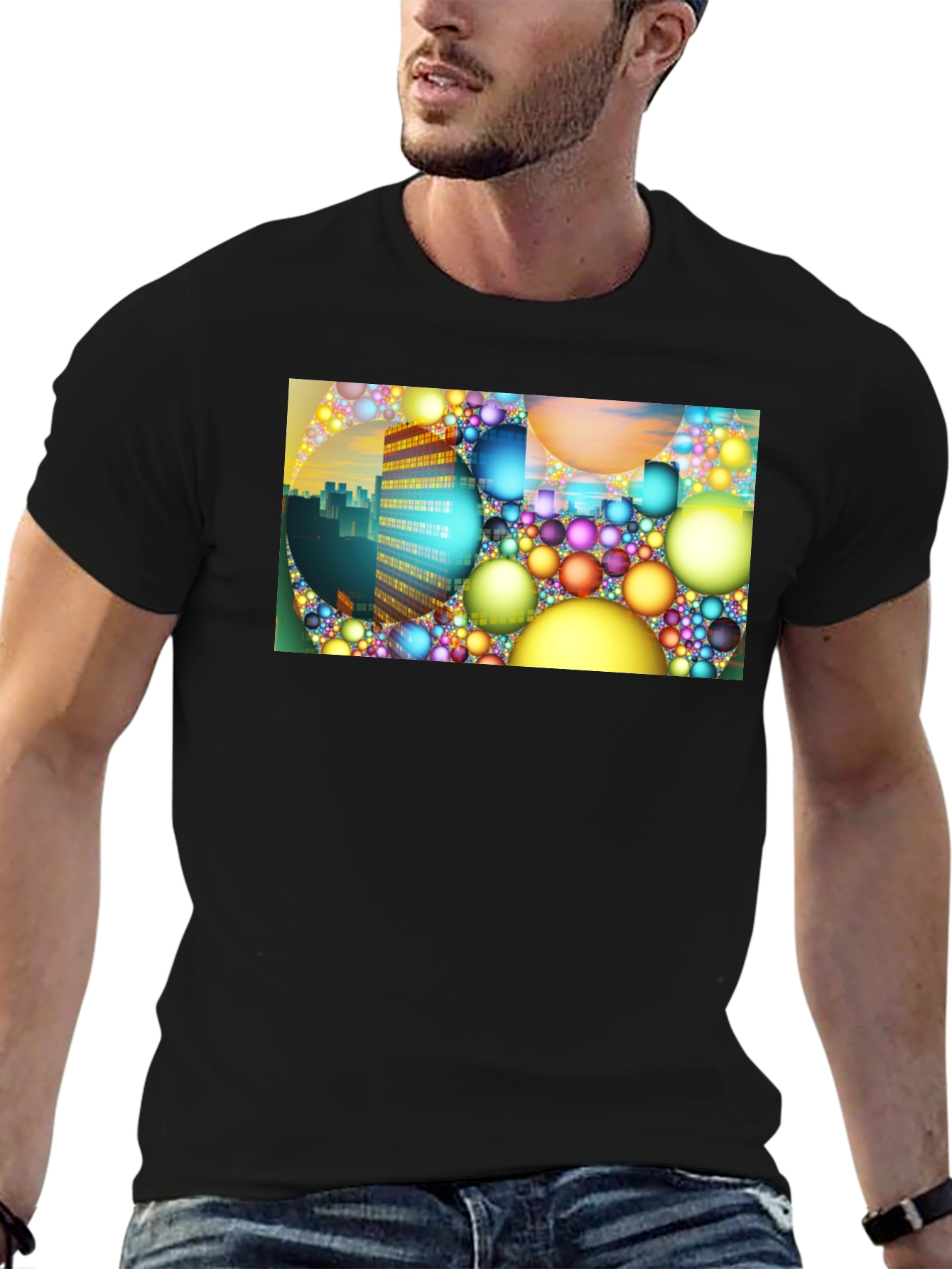 Abstract Cityscape Graphic Tee