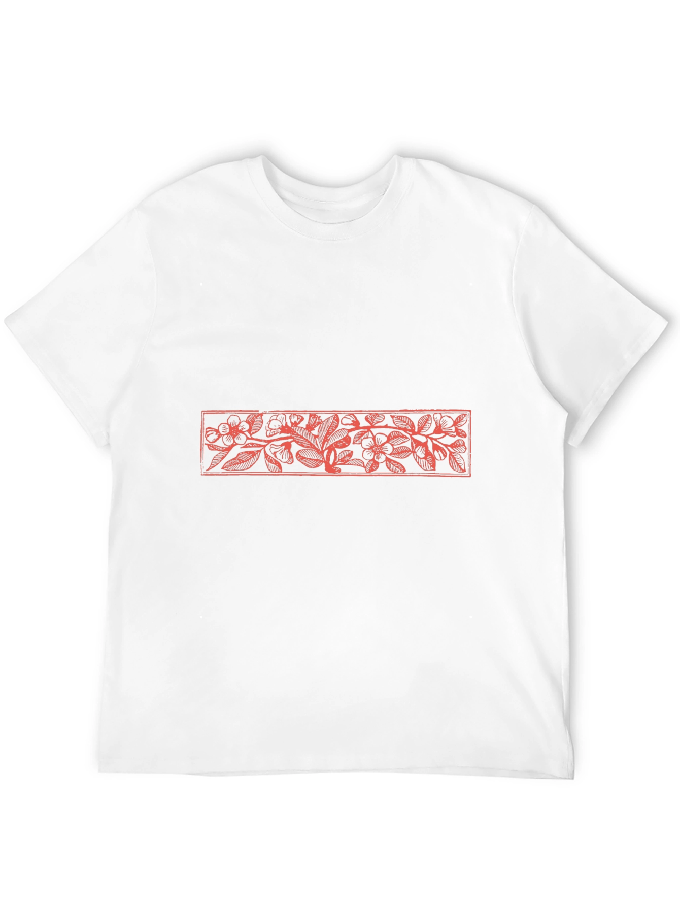 Black Tee with Floral Graphic