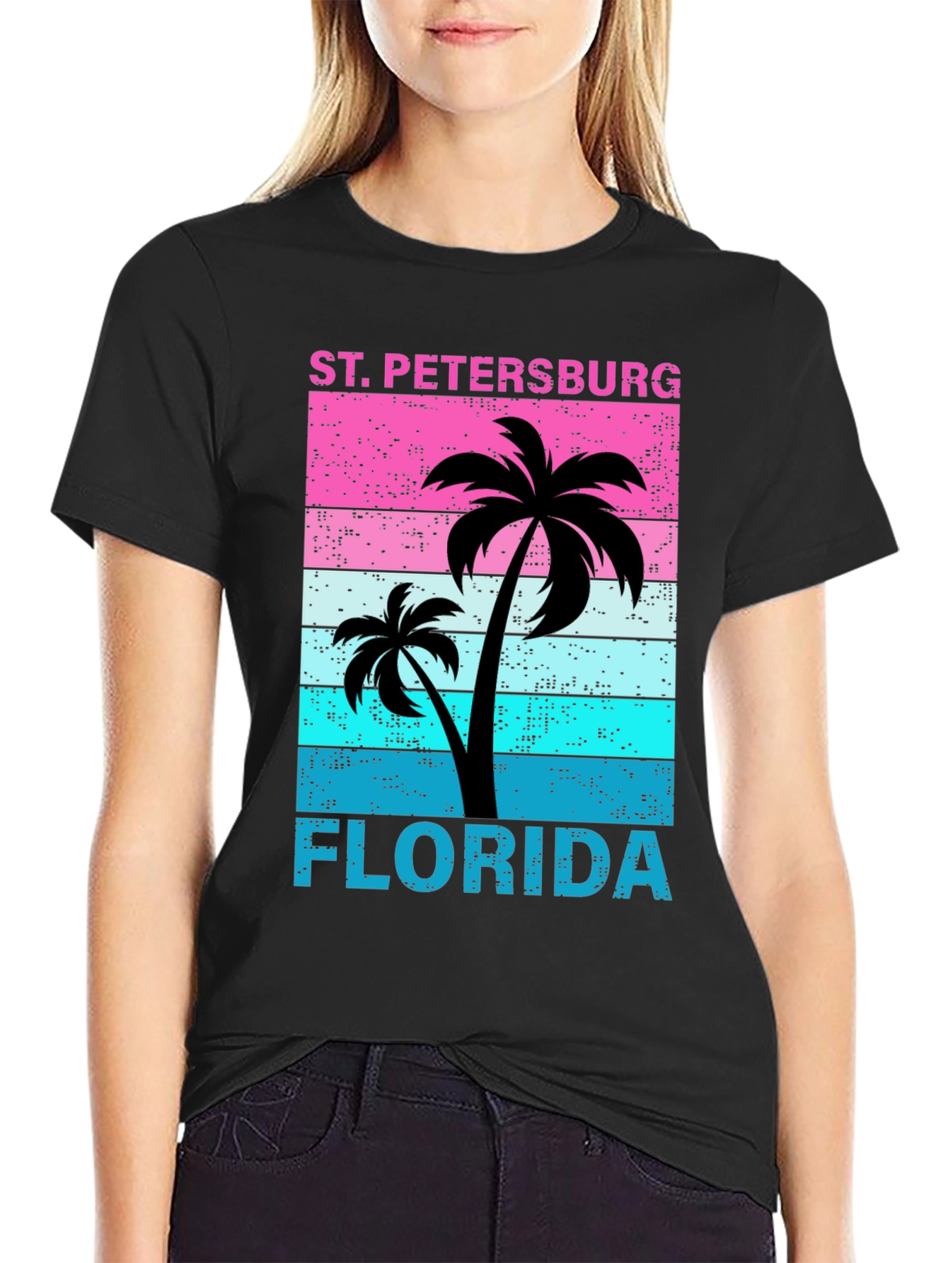St. Petersburg Florida Palm Tree Graphic Tee