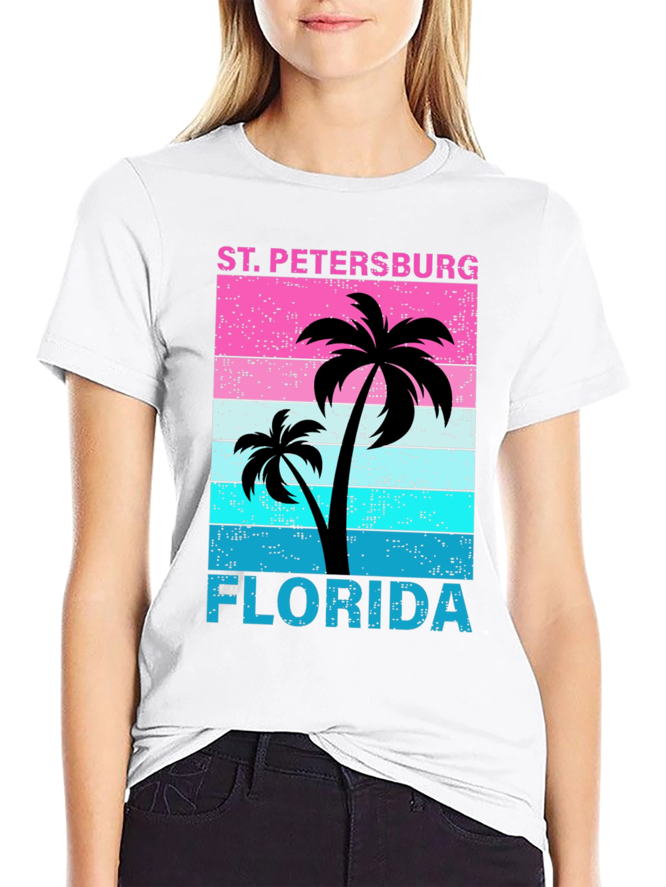 St. Petersburg Florida Palm Tree Graphic Tee