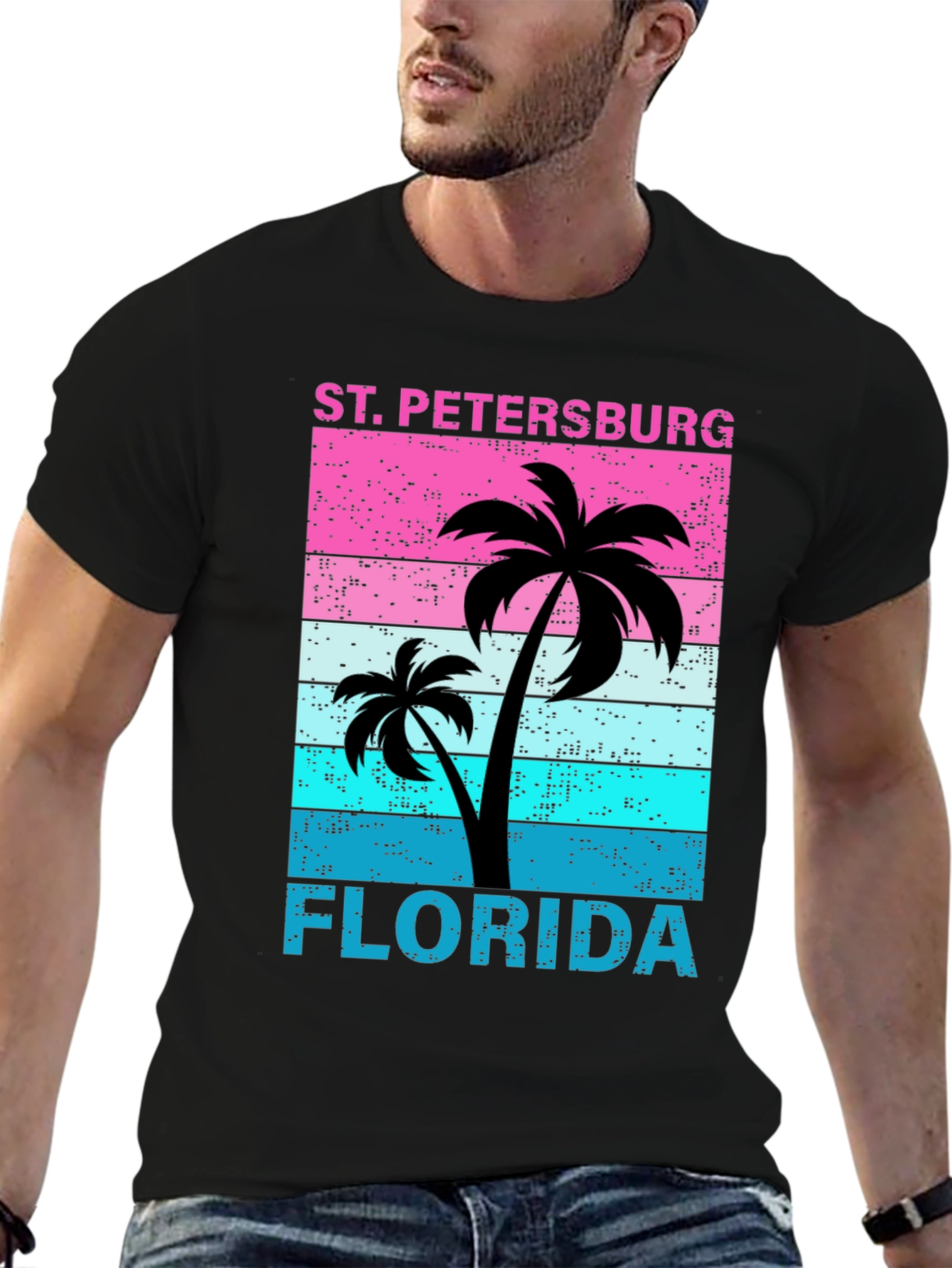 St. Petersburg Florida Palm Tree Graphic Tee