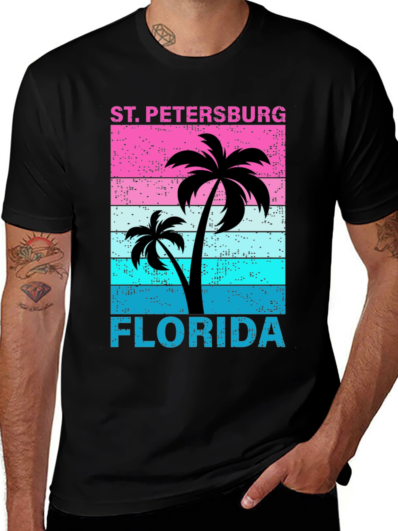 St. Petersburg Florida Palm Tree Graphic Tee