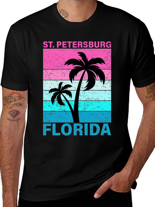 St. Petersburg Florida Palm Tree Graphic Tee