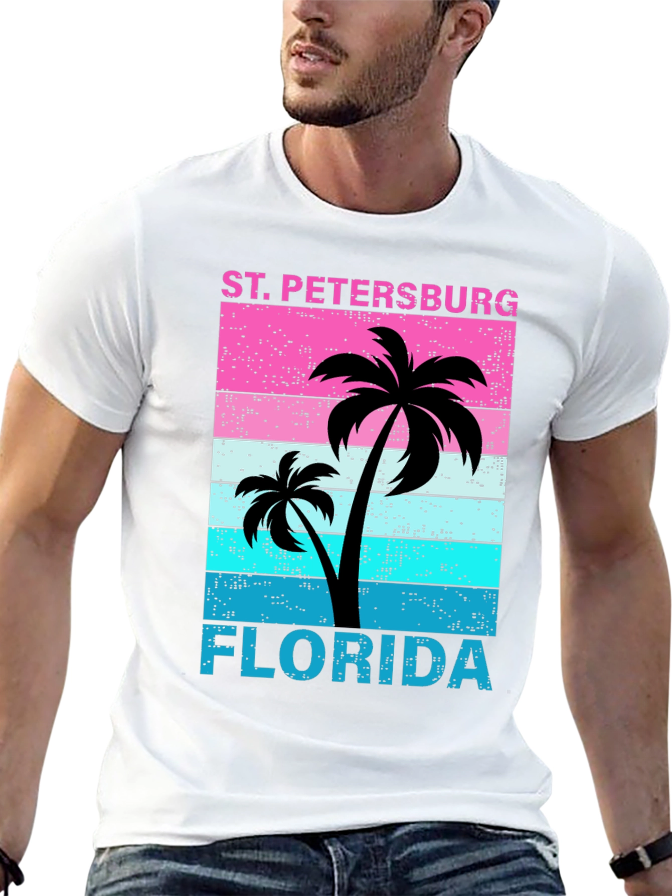 St. Petersburg Florida Palm Tree Graphic Tee