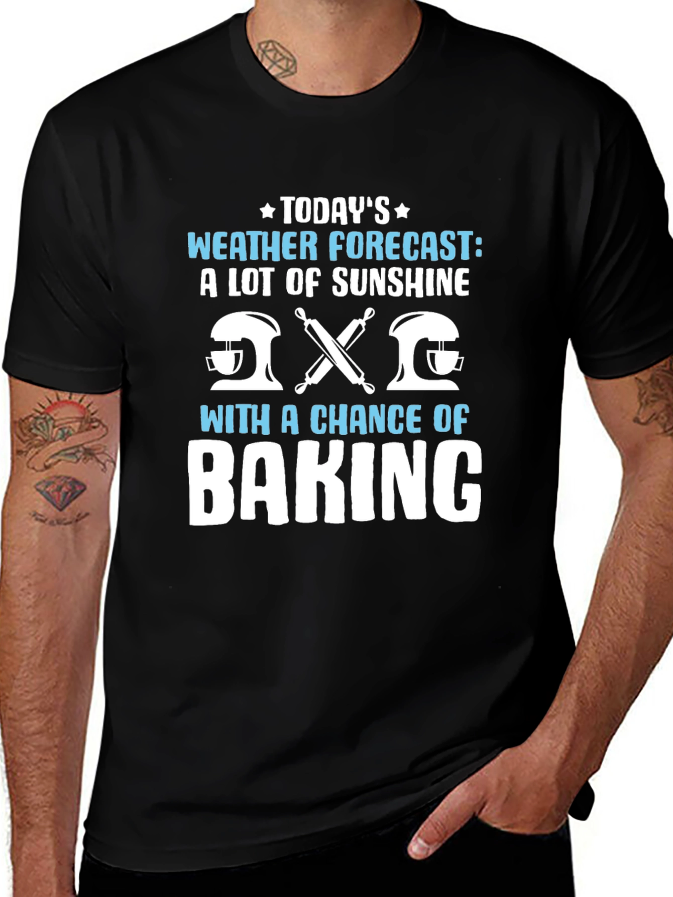 Funny Baking Weather Forecast Graphic T-Shirt