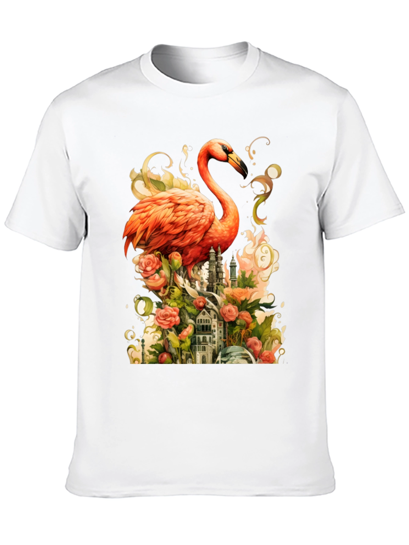 Flamingo Castle Graphic Tee