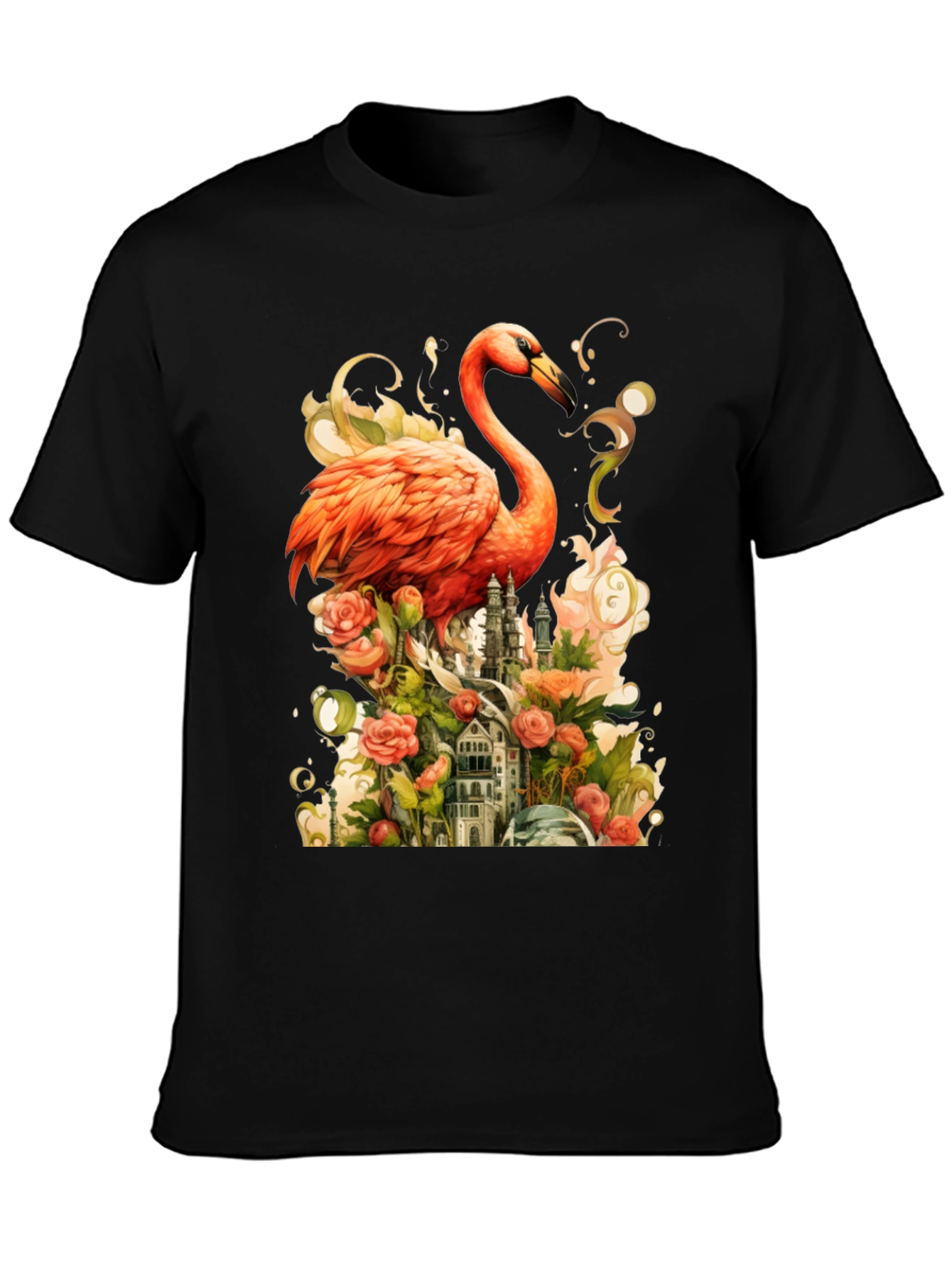Flamingo Castle Graphic Tee