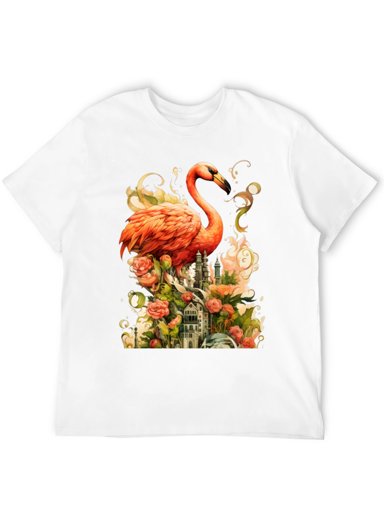 Flamingo Castle Graphic Tee