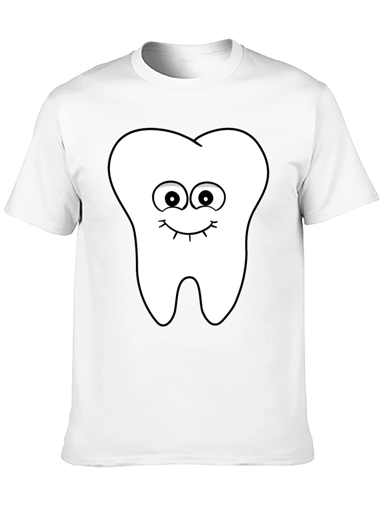 Funny Tooth Graphic Tee - Black Cotton T-Shirt