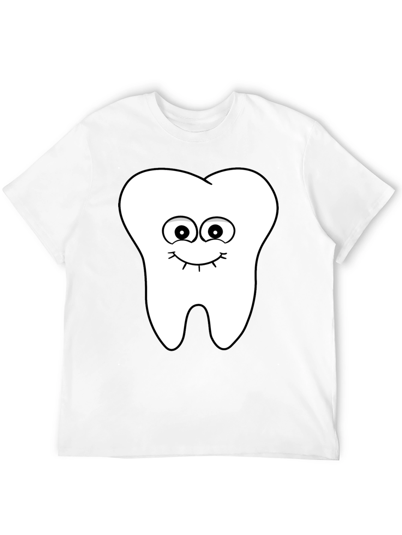 Funny Tooth Graphic Tee - Black Cotton T-Shirt