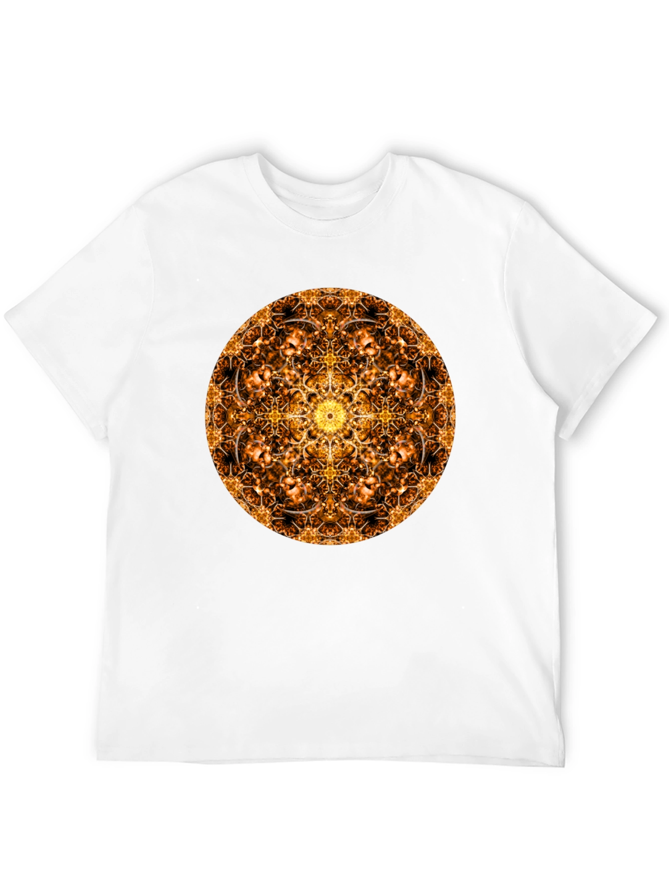 Golden Mandala T-Shirt: Sacred Geometry Design