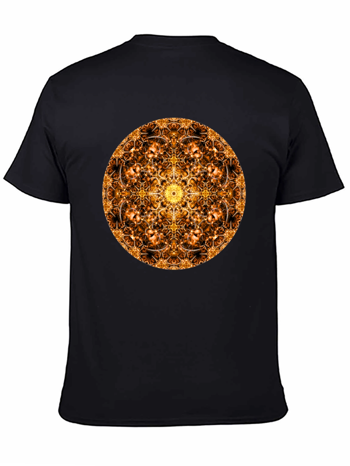 Golden Mandala T-Shirt: Sacred Geometry Design