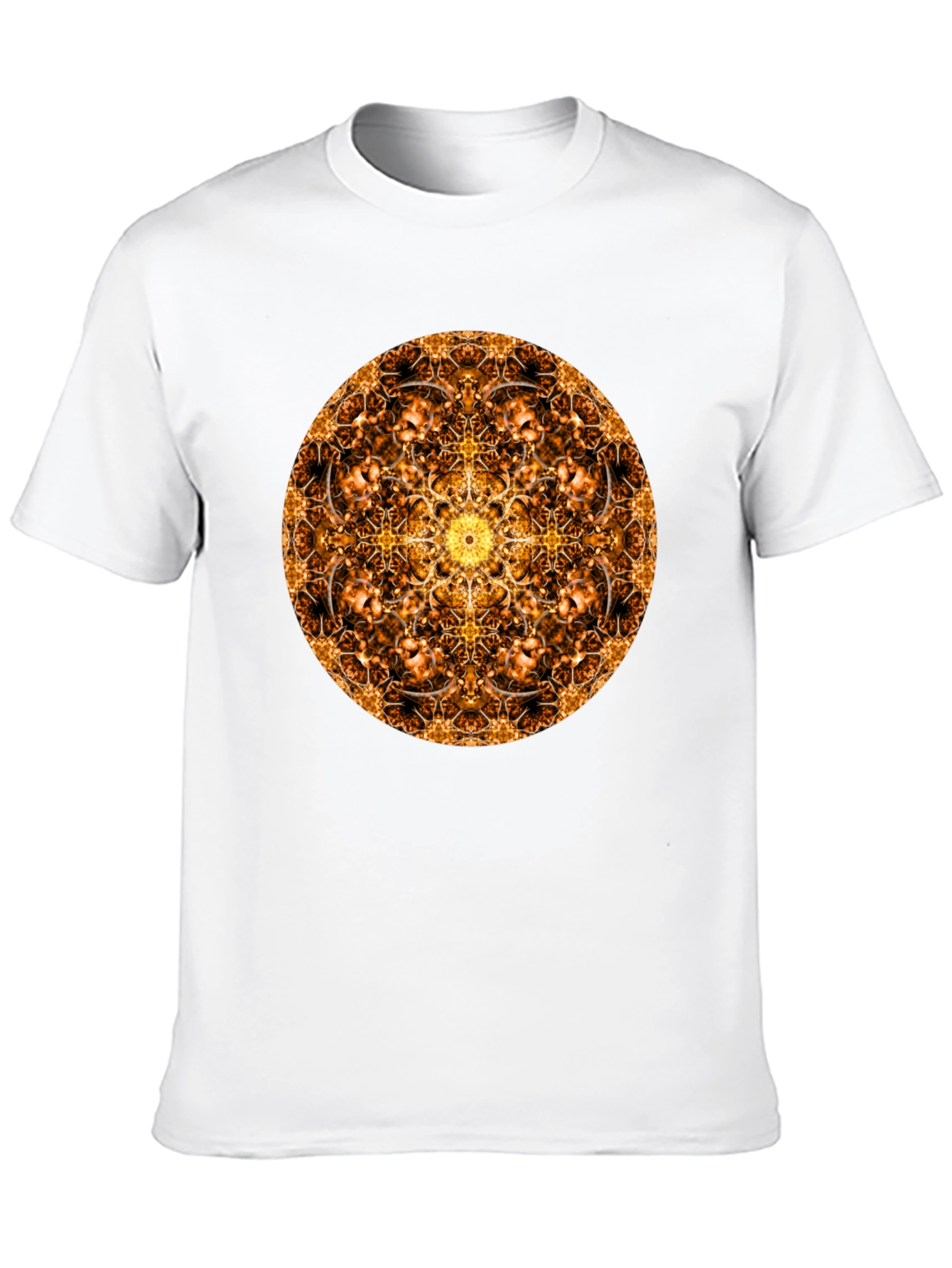 Golden Mandala T-Shirt: Sacred Geometry Design