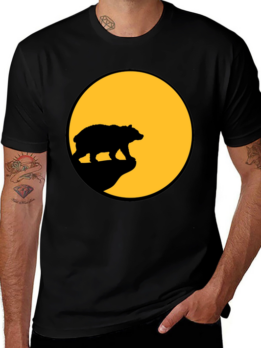 Bear Silhouette T-Shirt - Black Graphic Tee