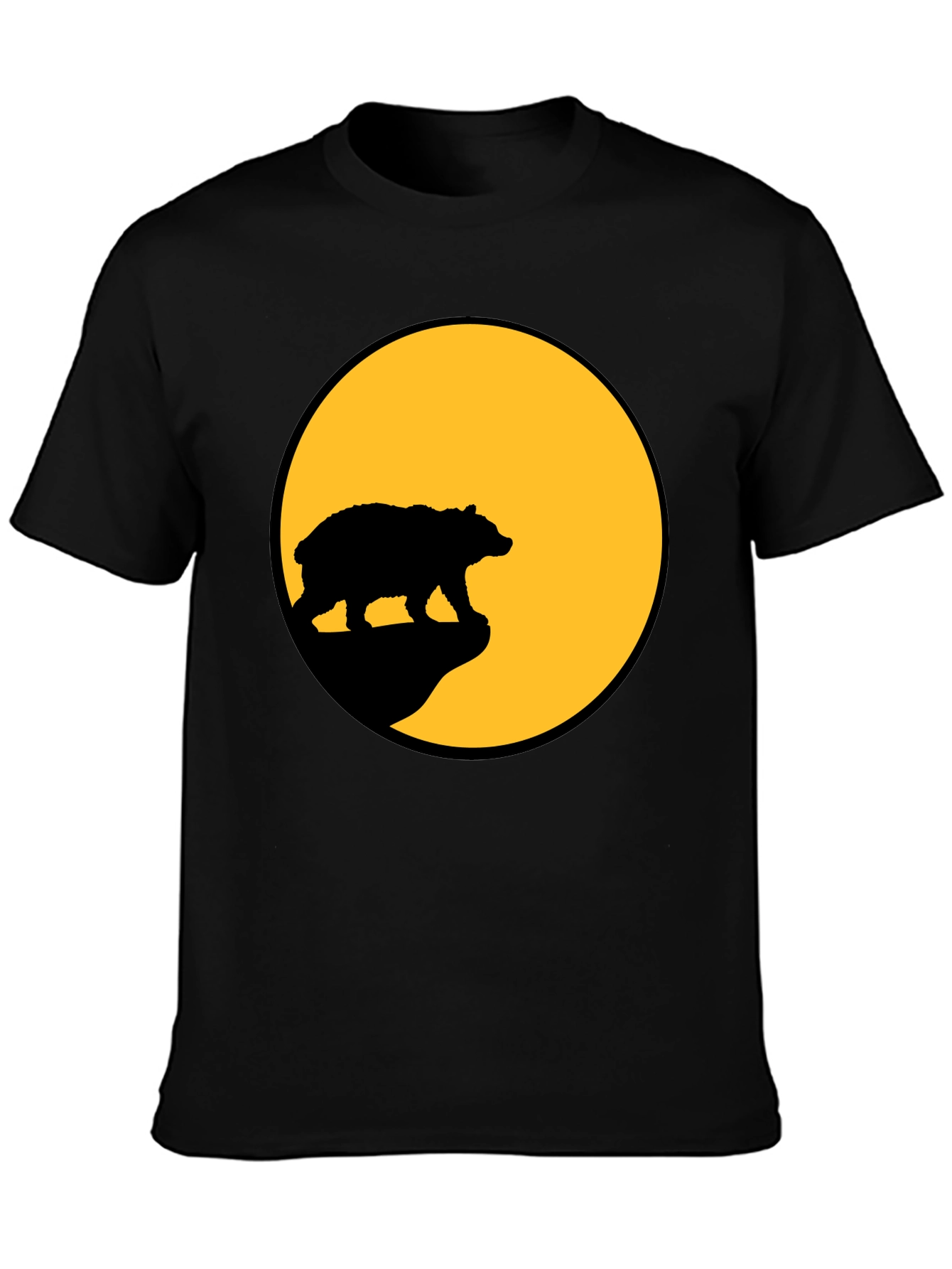 Bear Silhouette T-Shirt - Black Graphic Tee