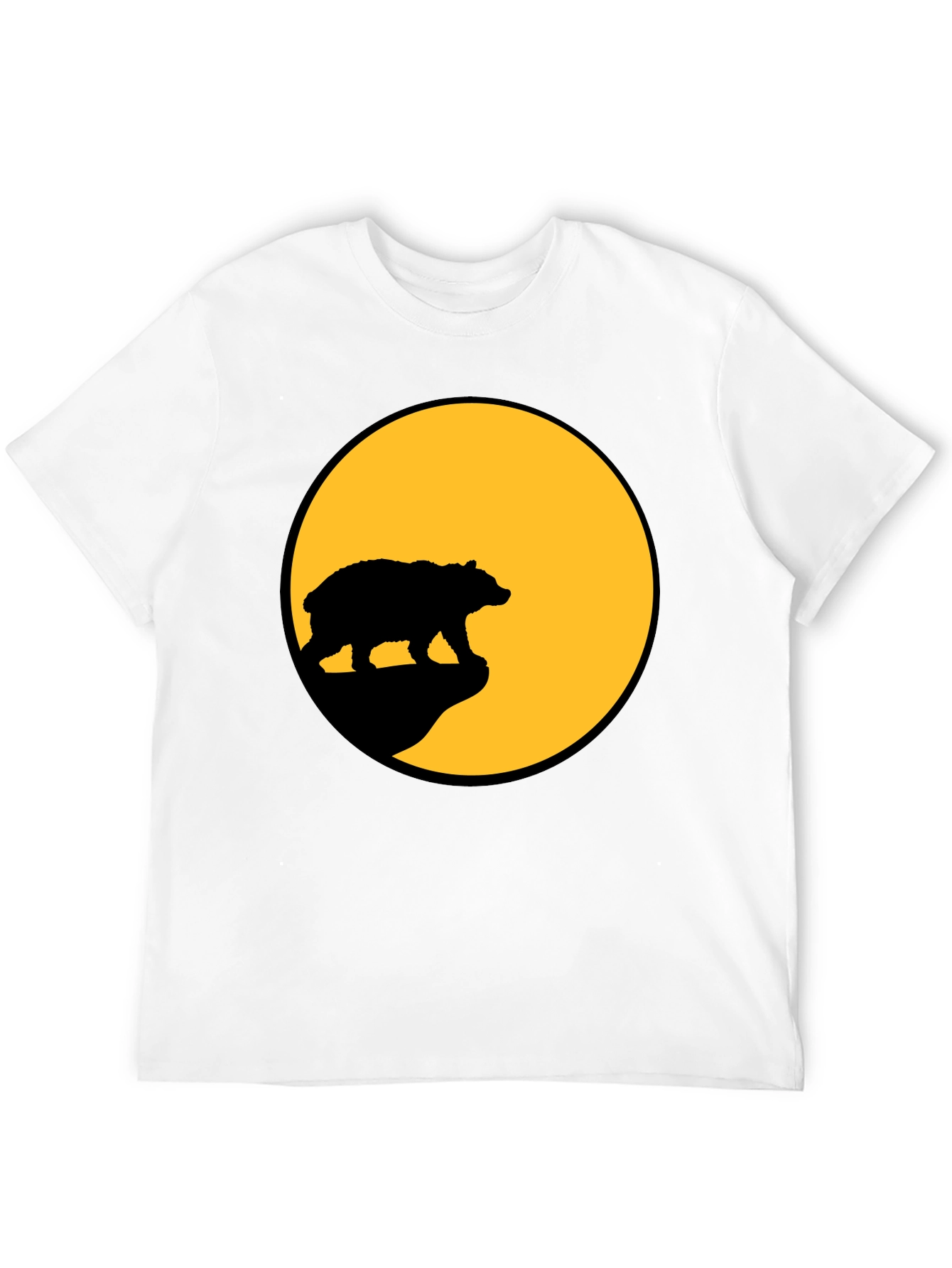 Bear Silhouette T-Shirt - Black Graphic Tee