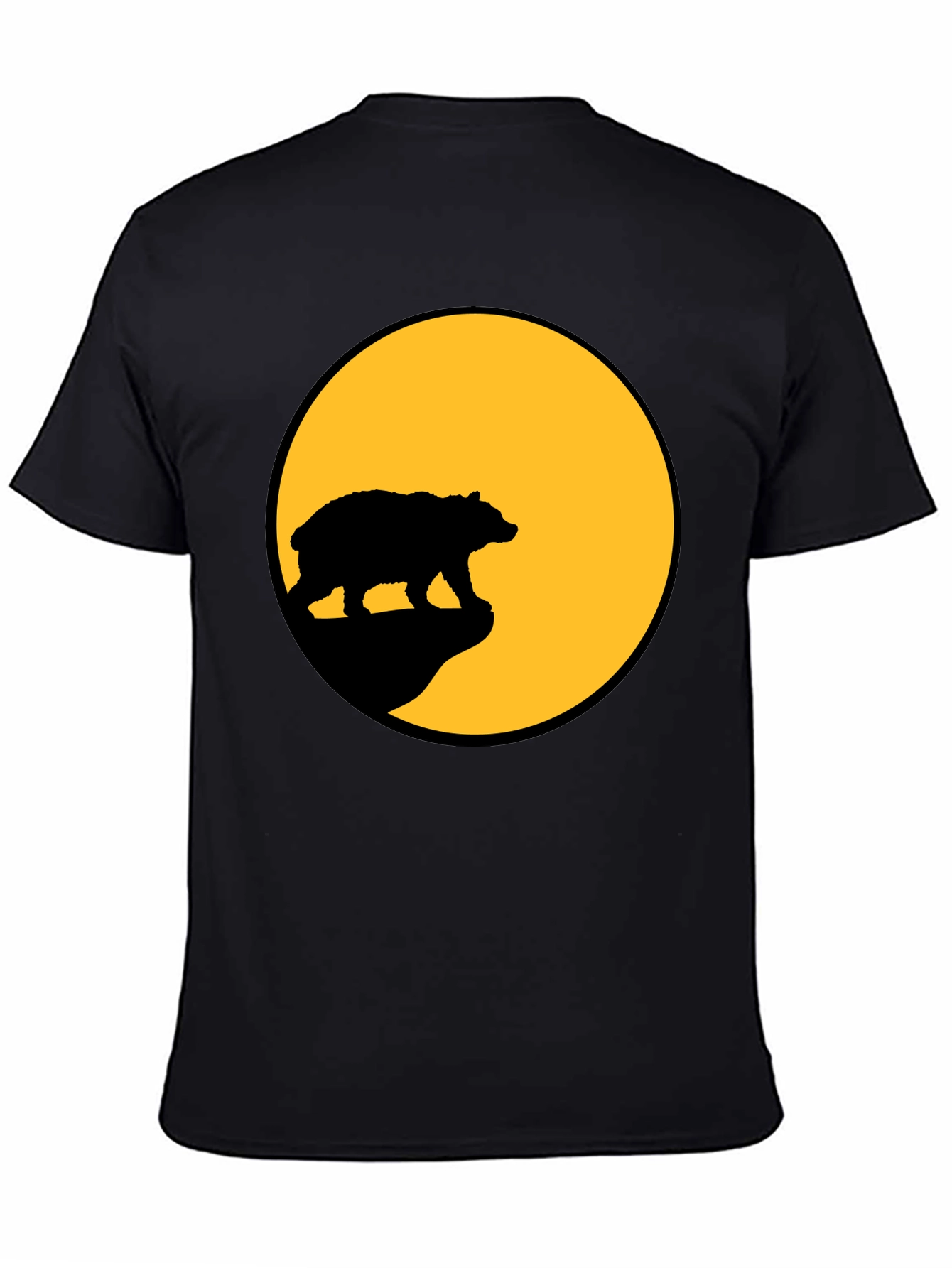 Bear Silhouette T-Shirt - Black Graphic Tee