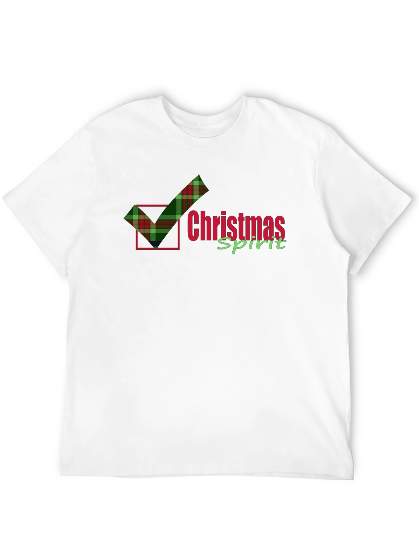 Christmas Spirit Plaid Check T-Shirt