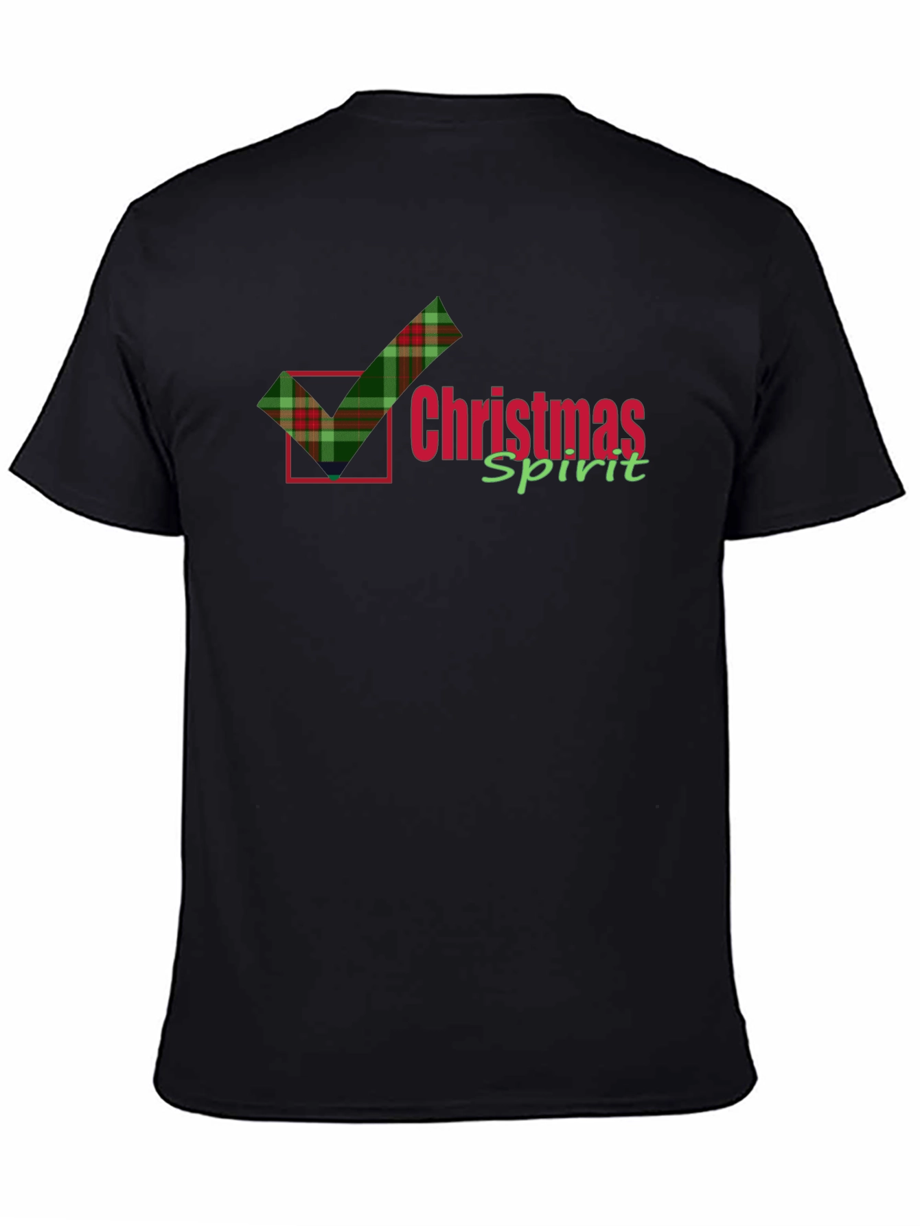 Christmas Spirit Plaid Check T-Shirt