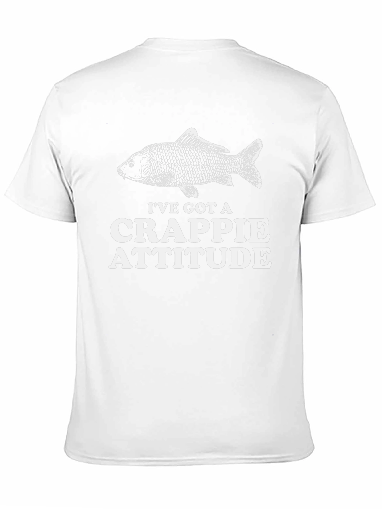 Funny Fishing T-Shirt - Crappie Attitude Black Tee