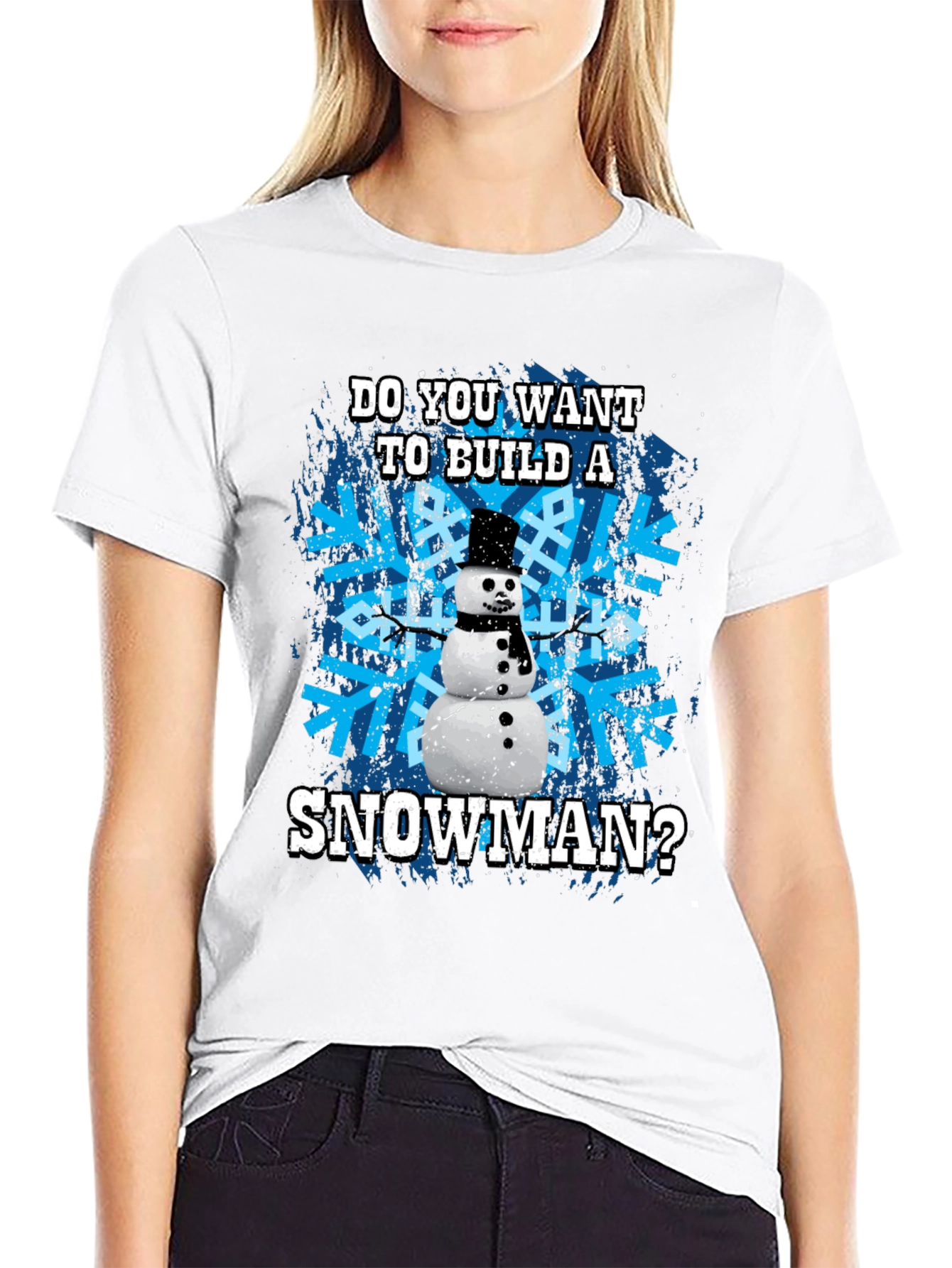 Snowman Graphic Tee - Winter Holiday Fun