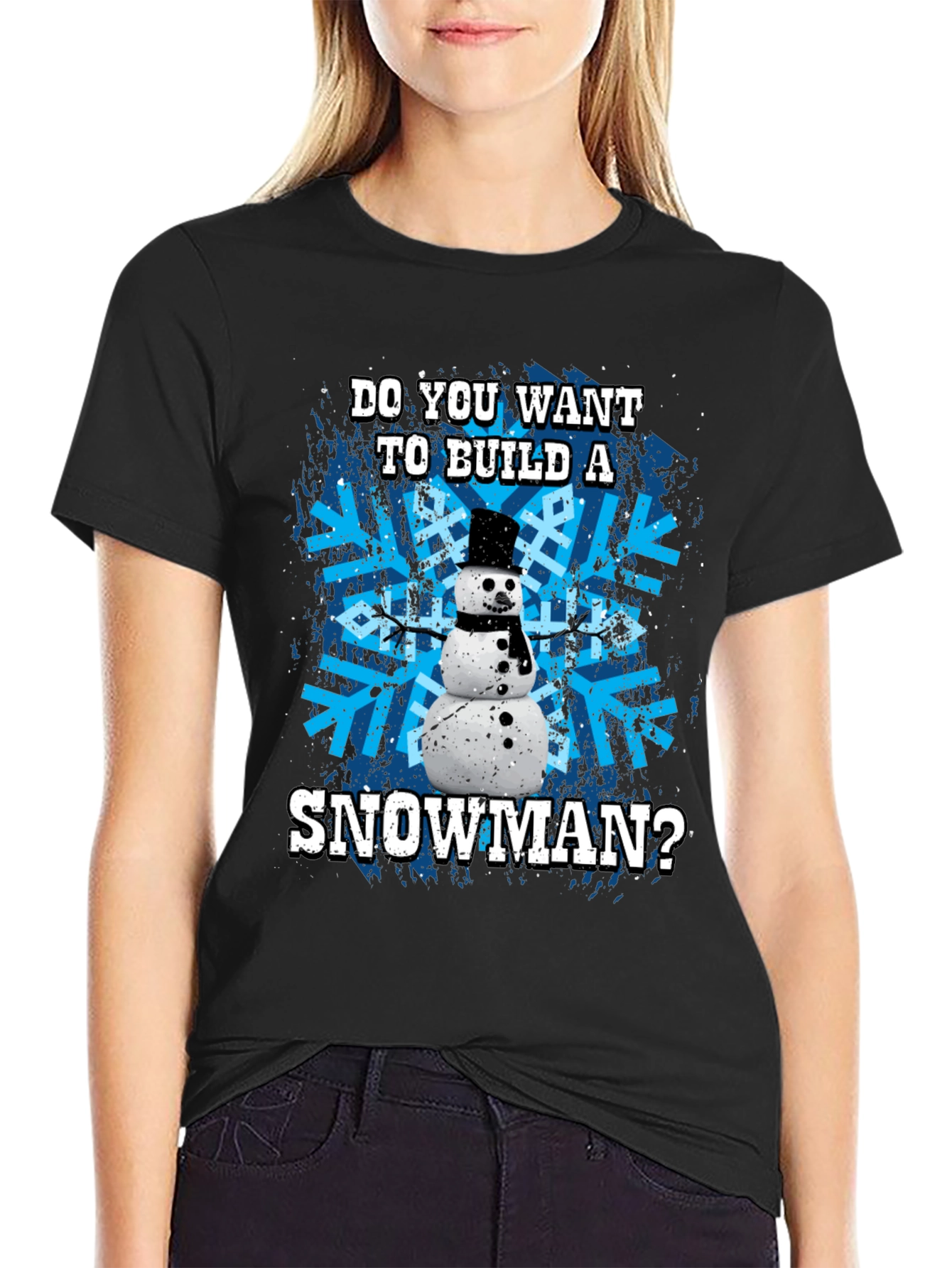Snowman Graphic Tee - Winter Holiday Fun