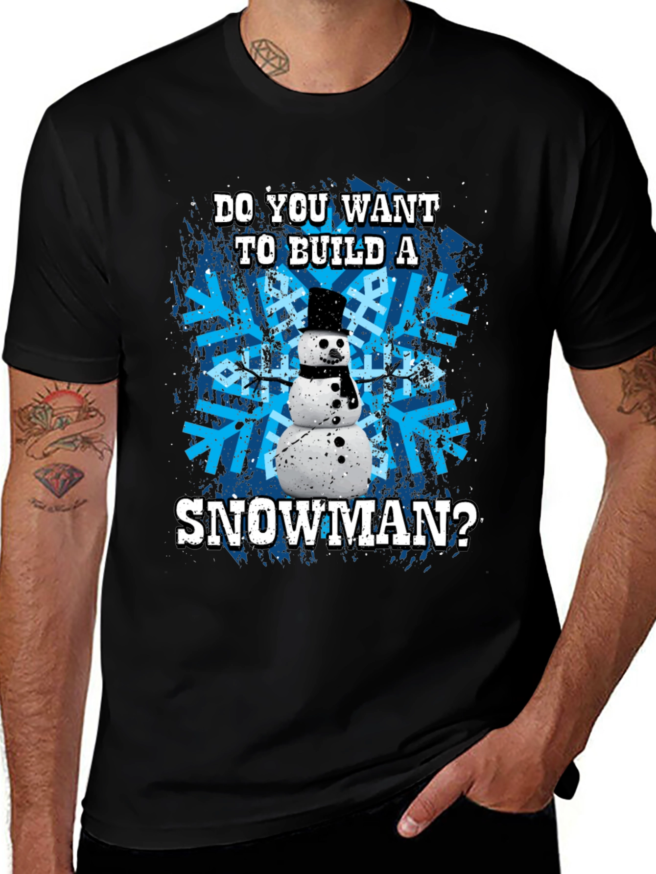 Snowman Graphic Tee - Winter Holiday Fun