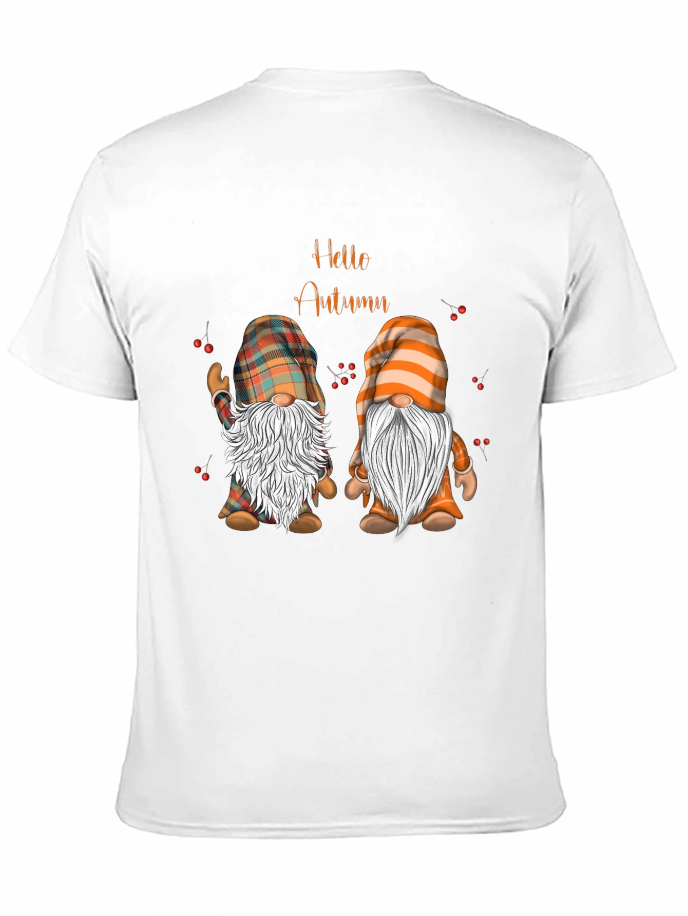Hello Autumn Gnomes Black T-Shirt