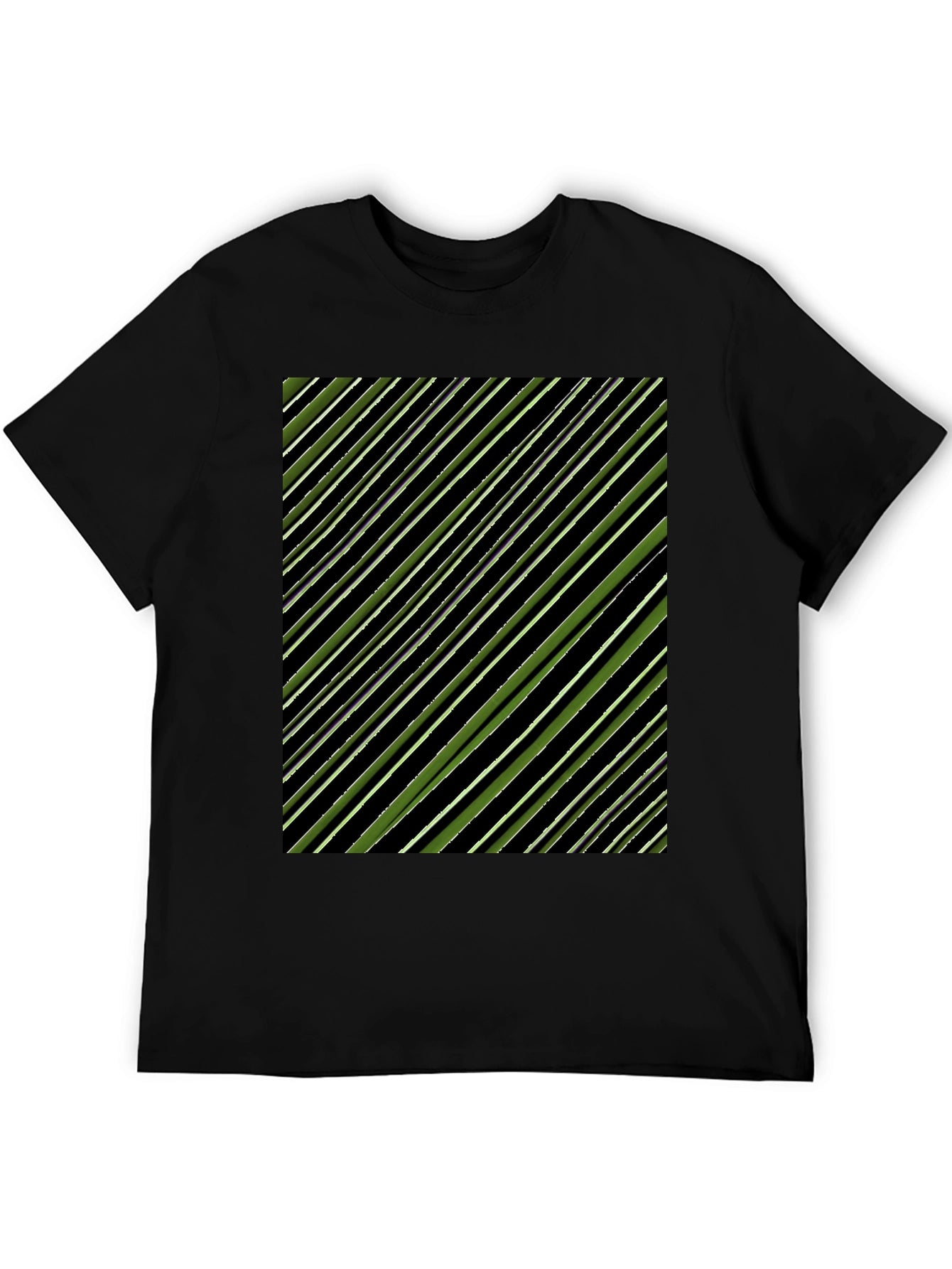 Striped Pattern Tee - Modern Graphic Print
