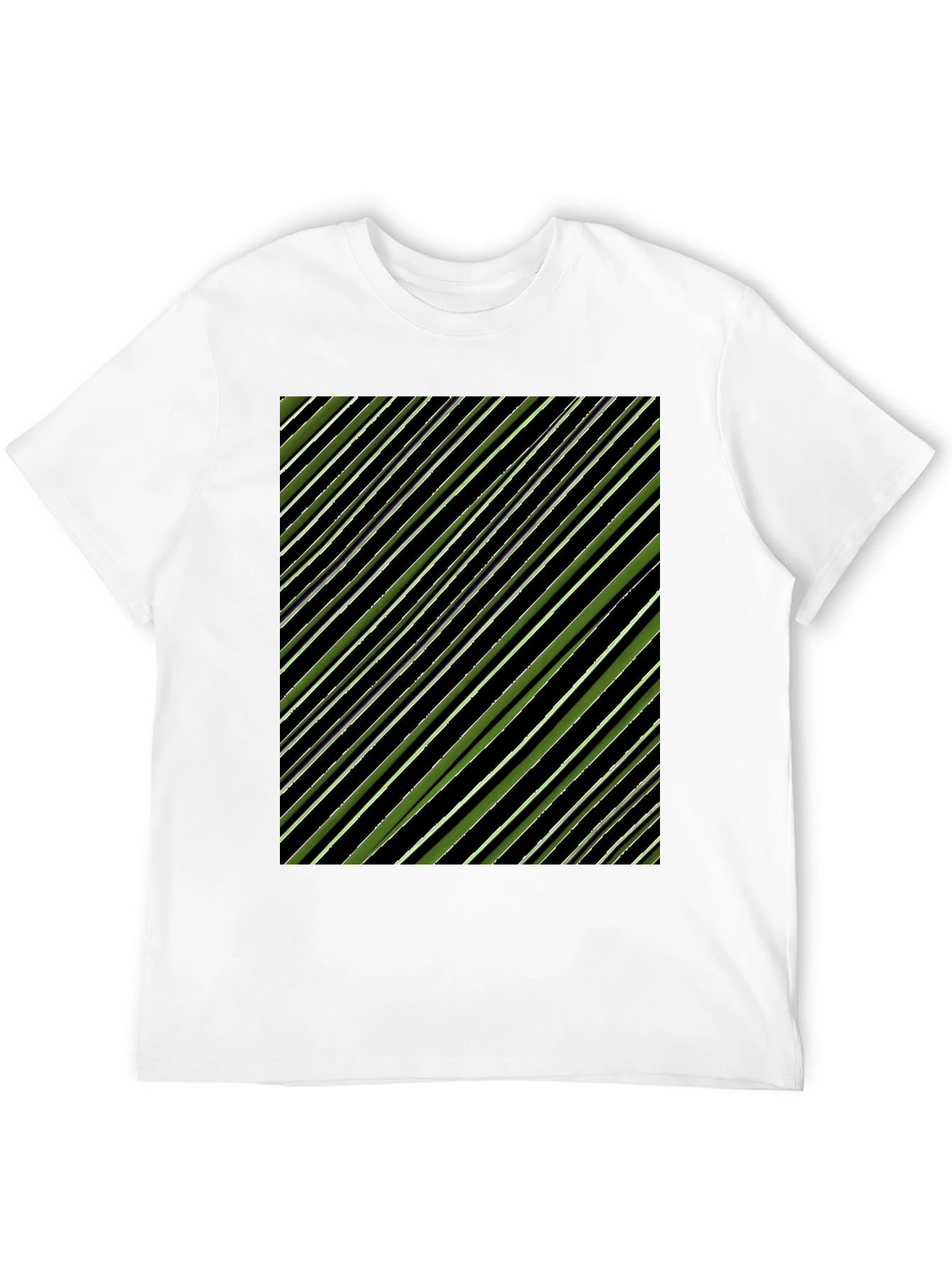 Striped Pattern Tee - Modern Graphic Print