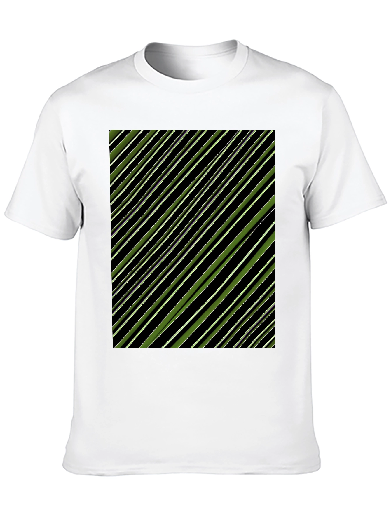 Striped Pattern Tee - Modern Graphic Print