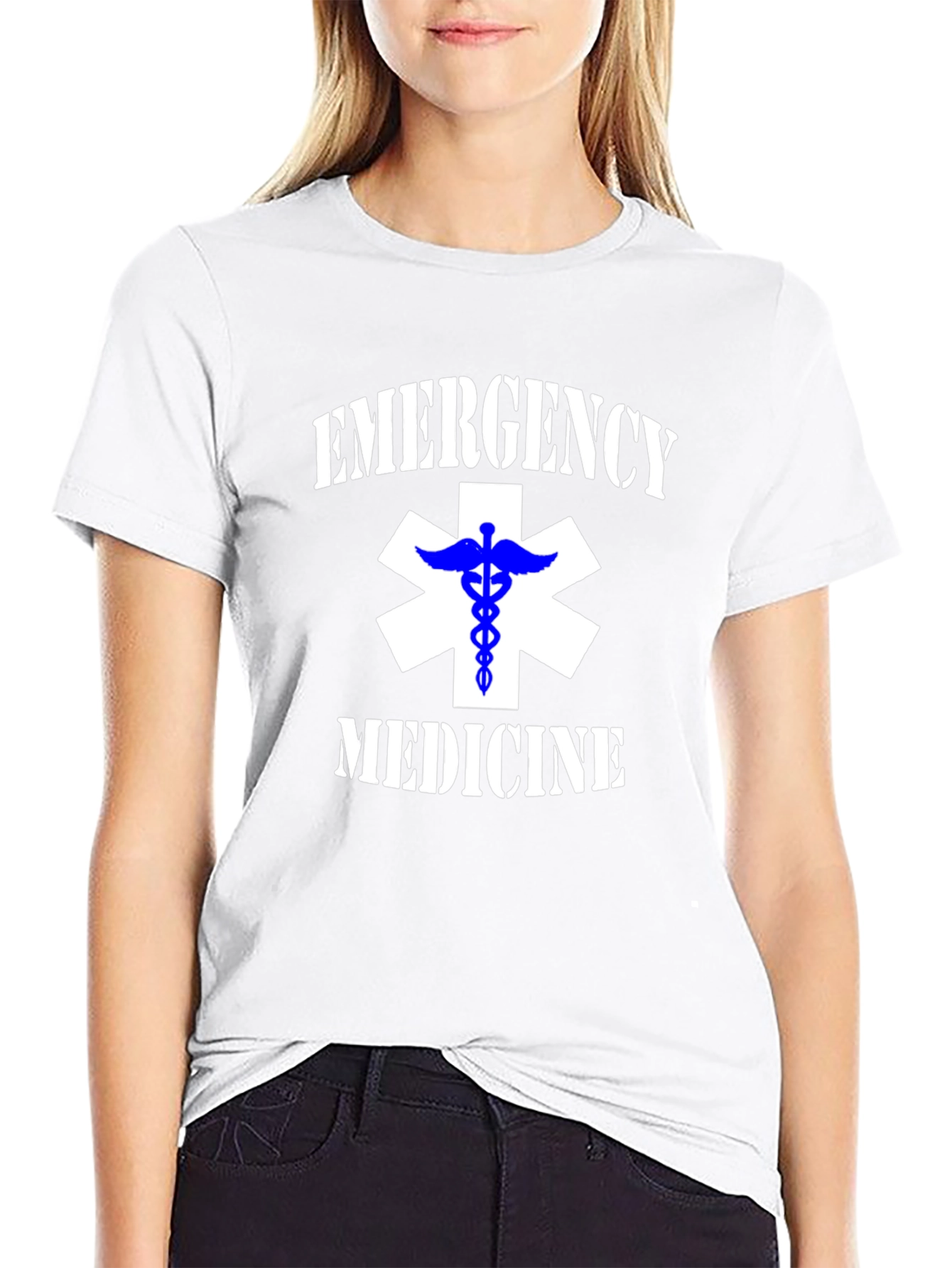 Emergency Medicine T-Shirt - Caduceus Medical Star Design