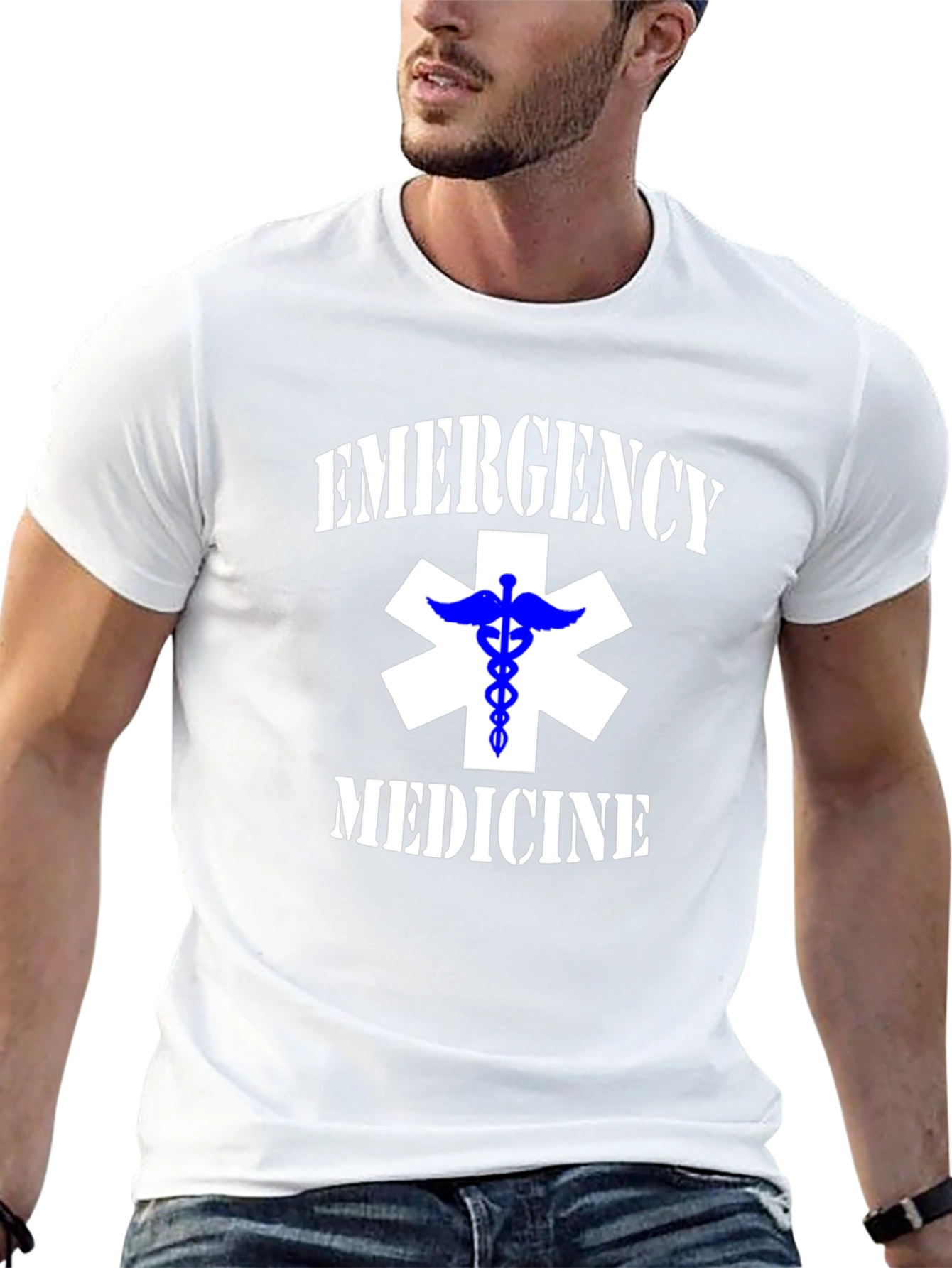 Emergency Medicine T-Shirt - Caduceus Medical Star Design
