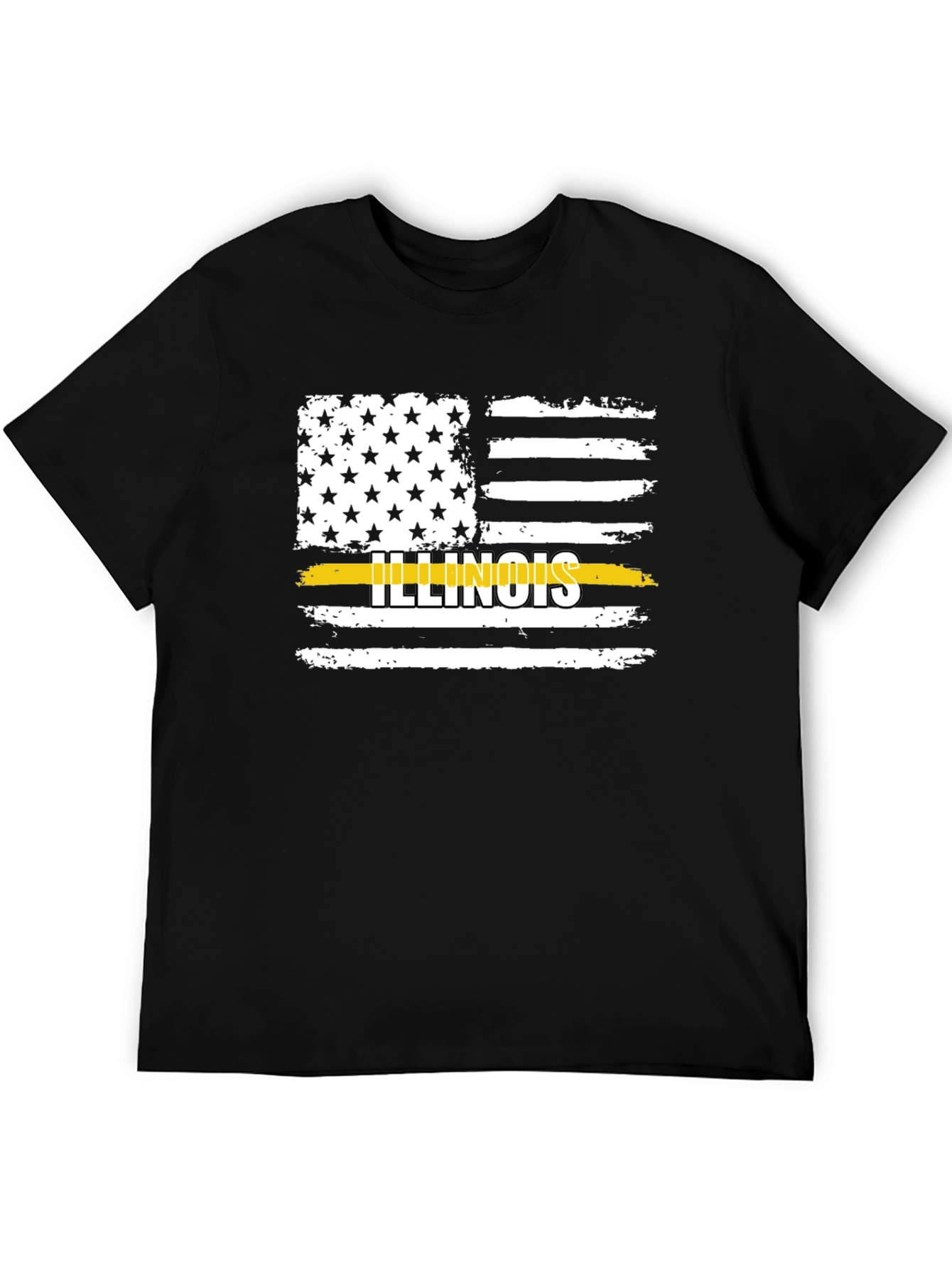 Illinois Flag Distressed T-Shirt