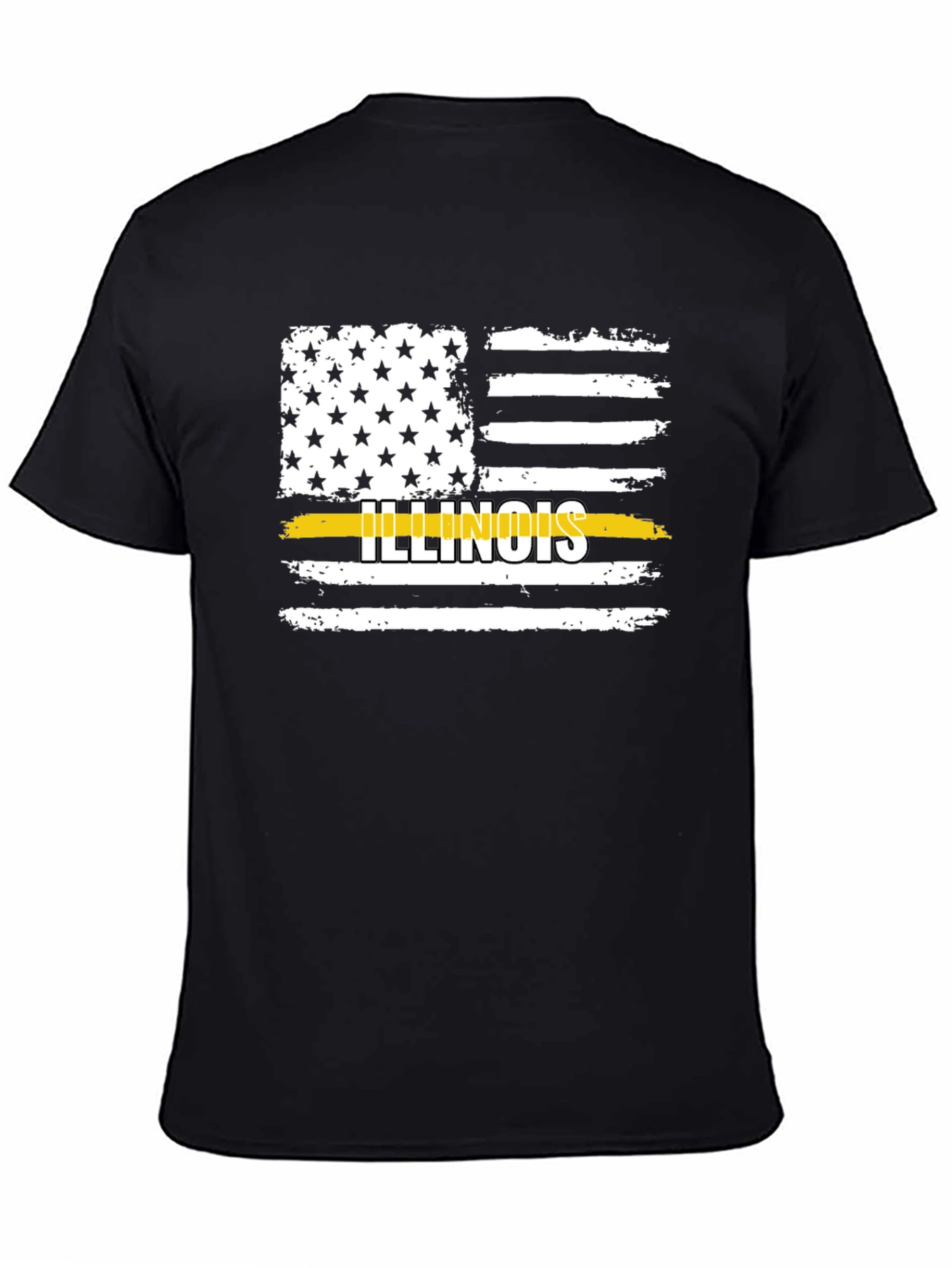 Illinois Flag Distressed T-Shirt