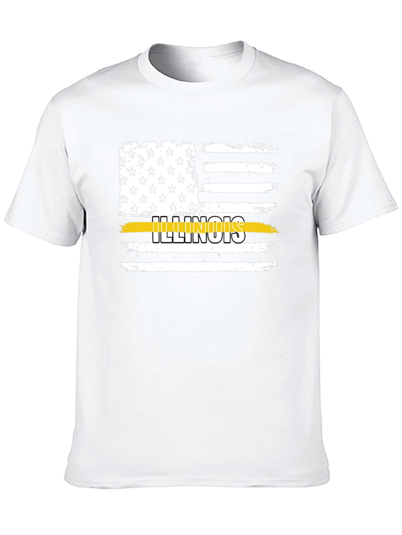 Illinois Flag Distressed T-Shirt