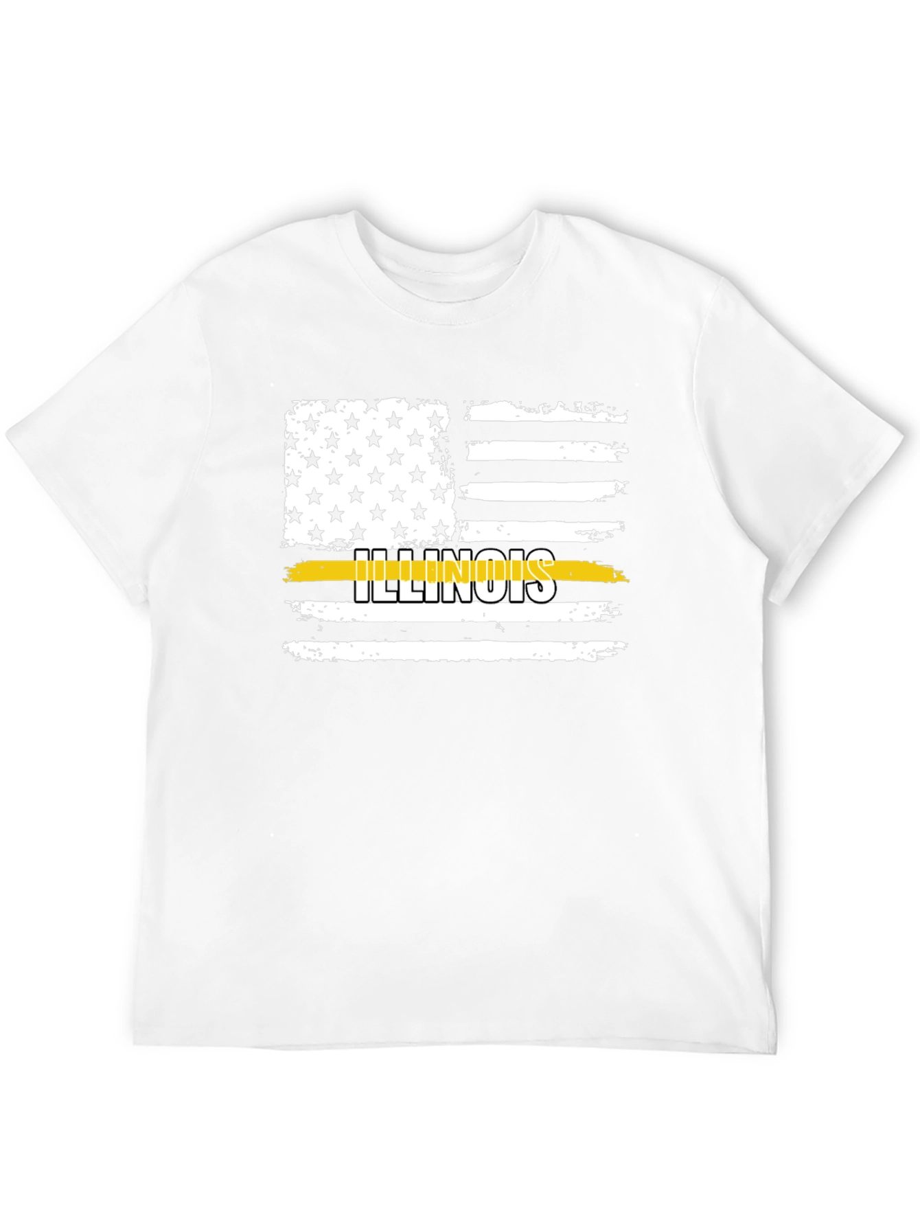 Illinois Flag Distressed T-Shirt
