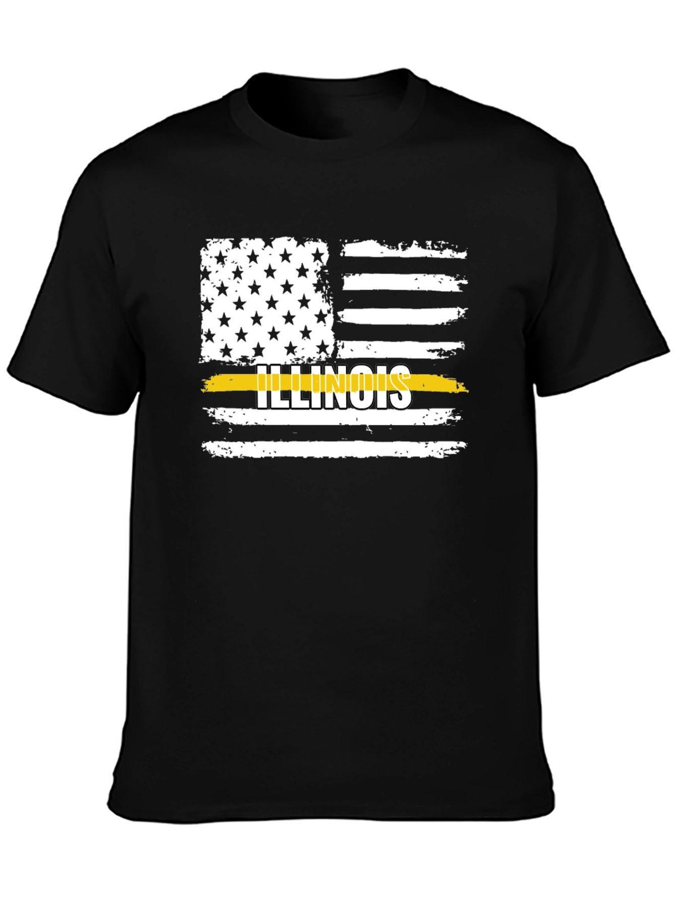 Illinois Flag Distressed T-Shirt