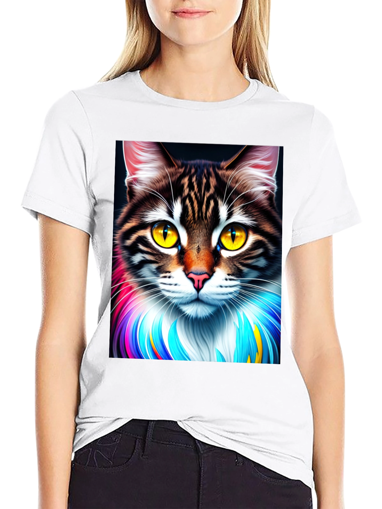 Cat Art Graphic T-Shirt - Unique Design
