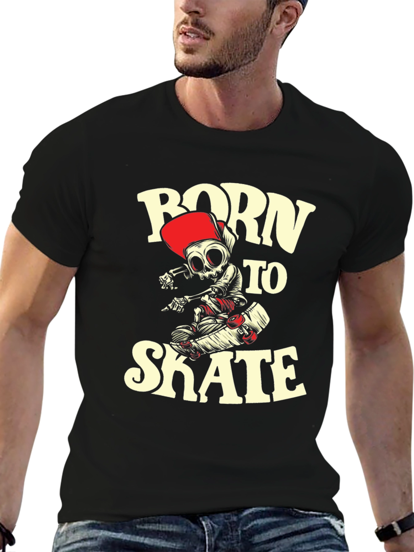 Born to Skate Graphic Tee - Black