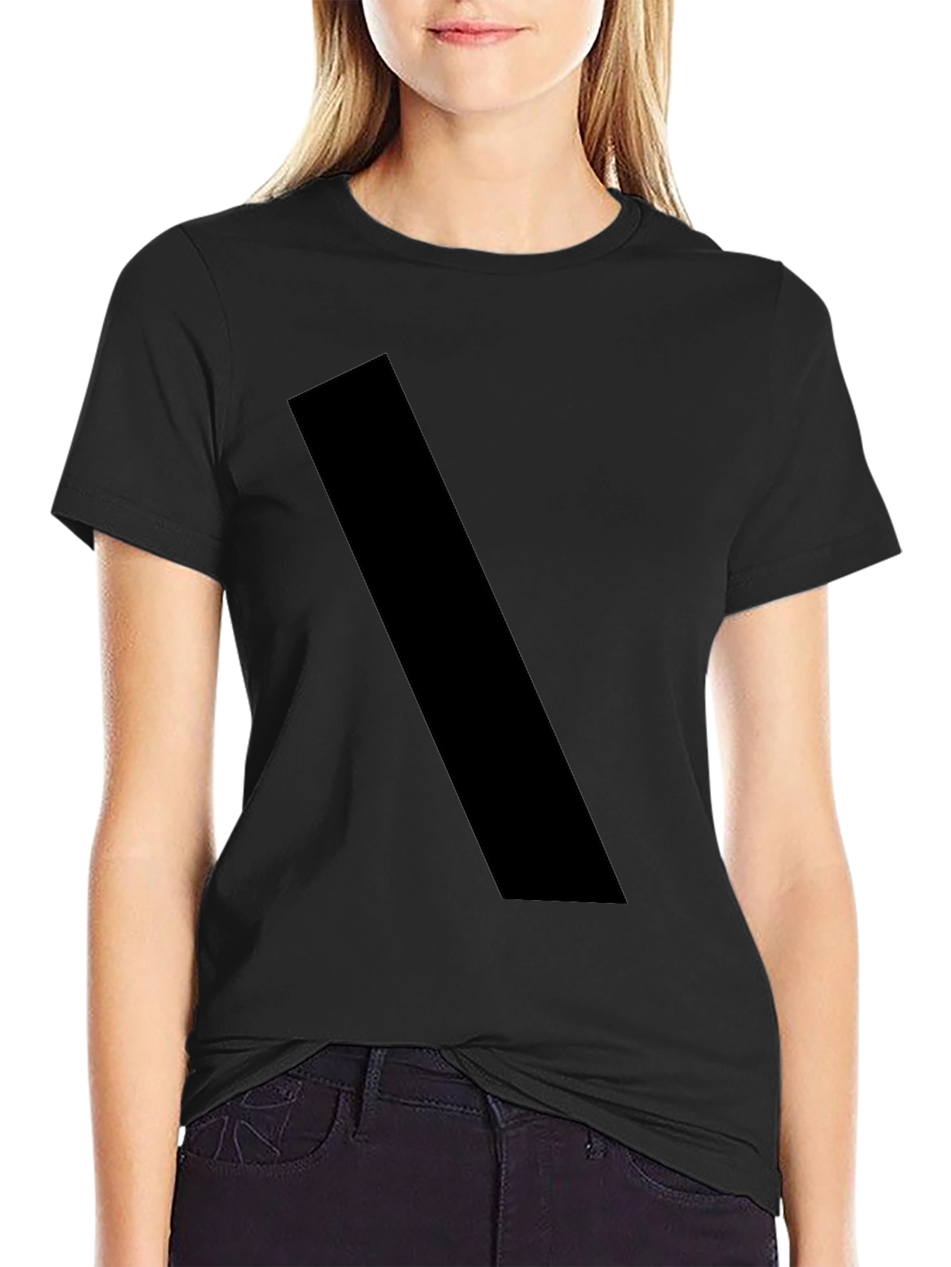 Black Casual Mens T-Shirt